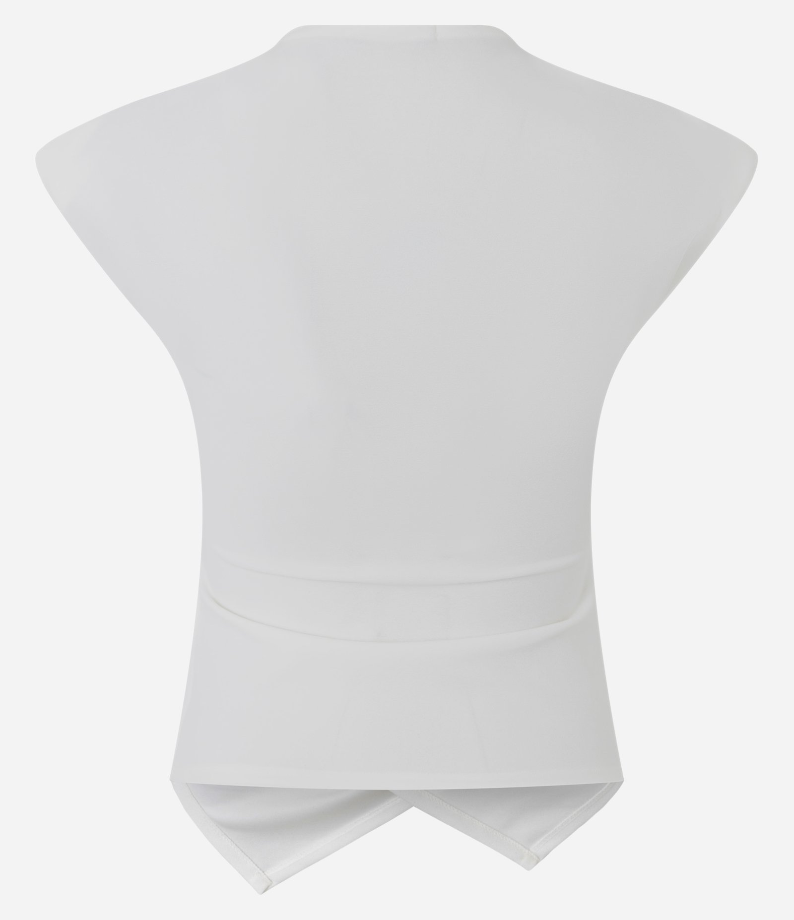 Blusa com Recorte Transpassado e Ombreiras Branco 6