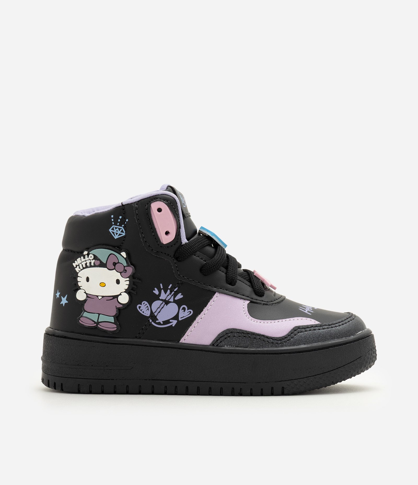 Tênis Abotinado da Hello Kitty Infantil - Tam 28 a 35 Preto 4