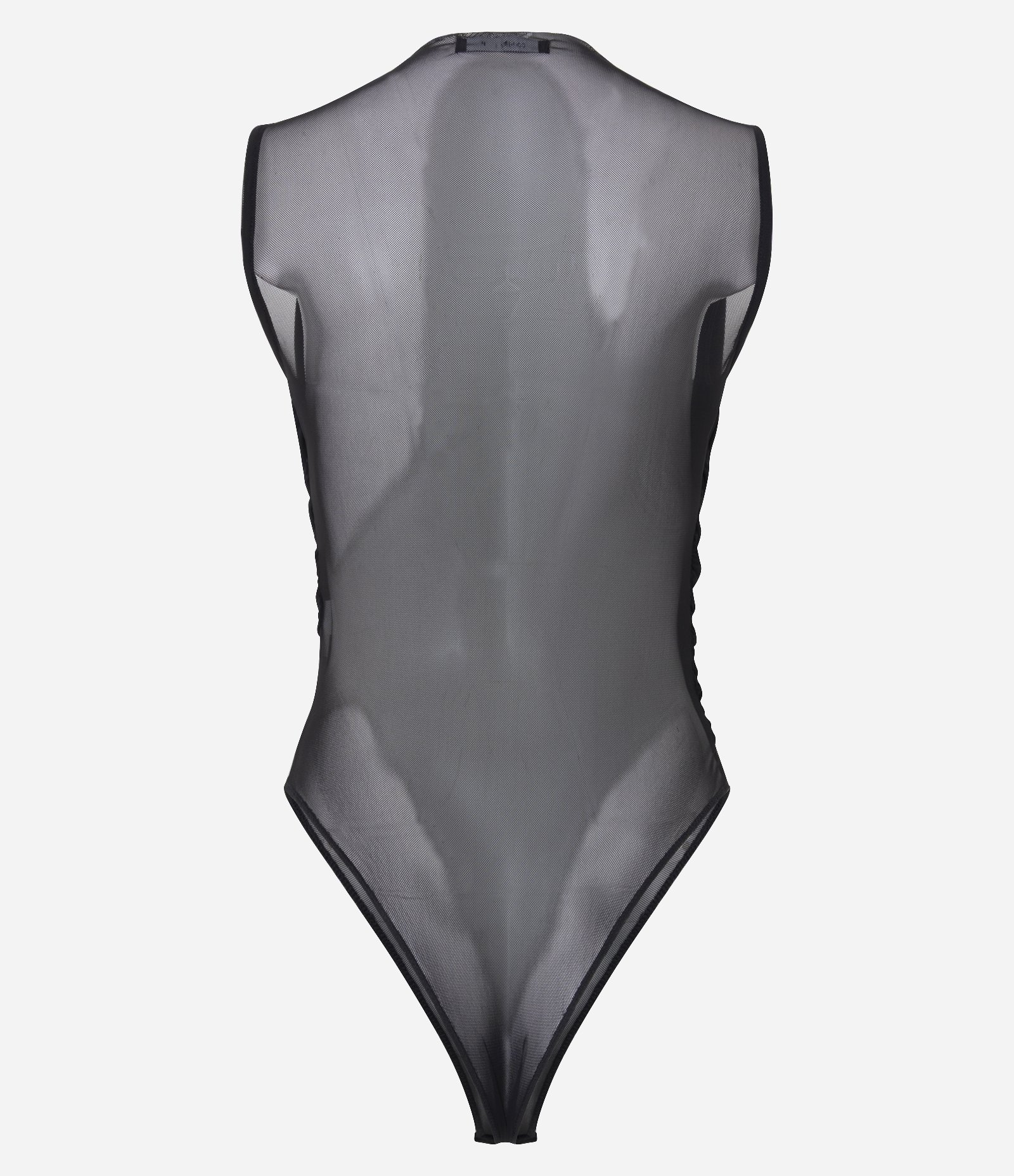 Body em Tule com Sobreposição Drapeada Preto 3
