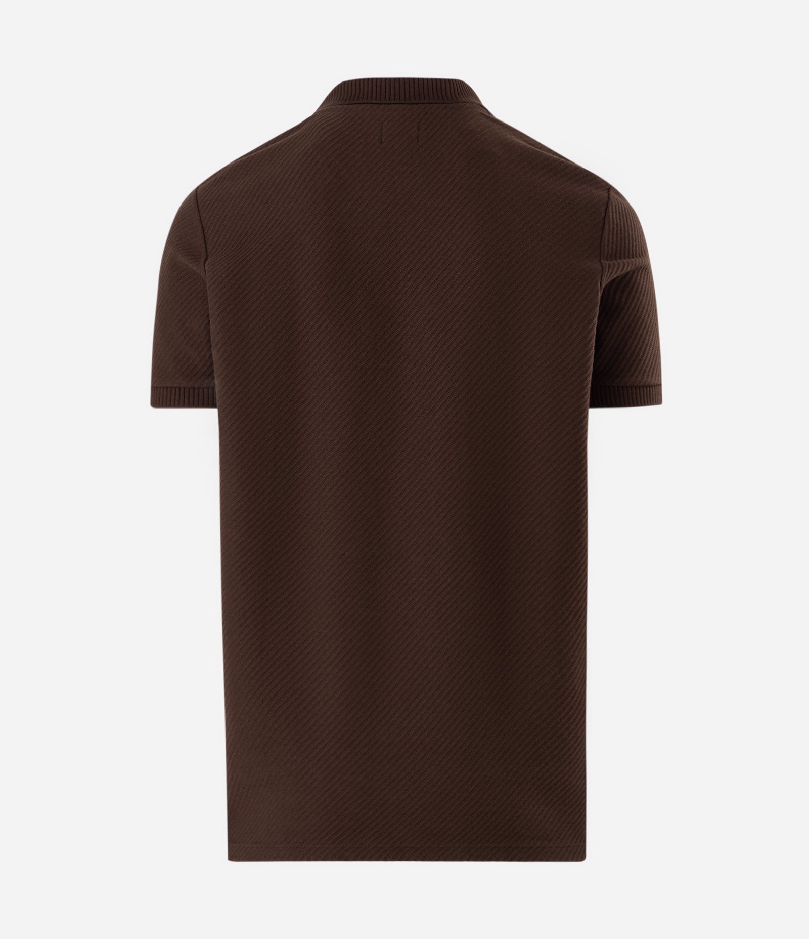 Camisa Polo Comfort em Algodão com Textura Marrom 2