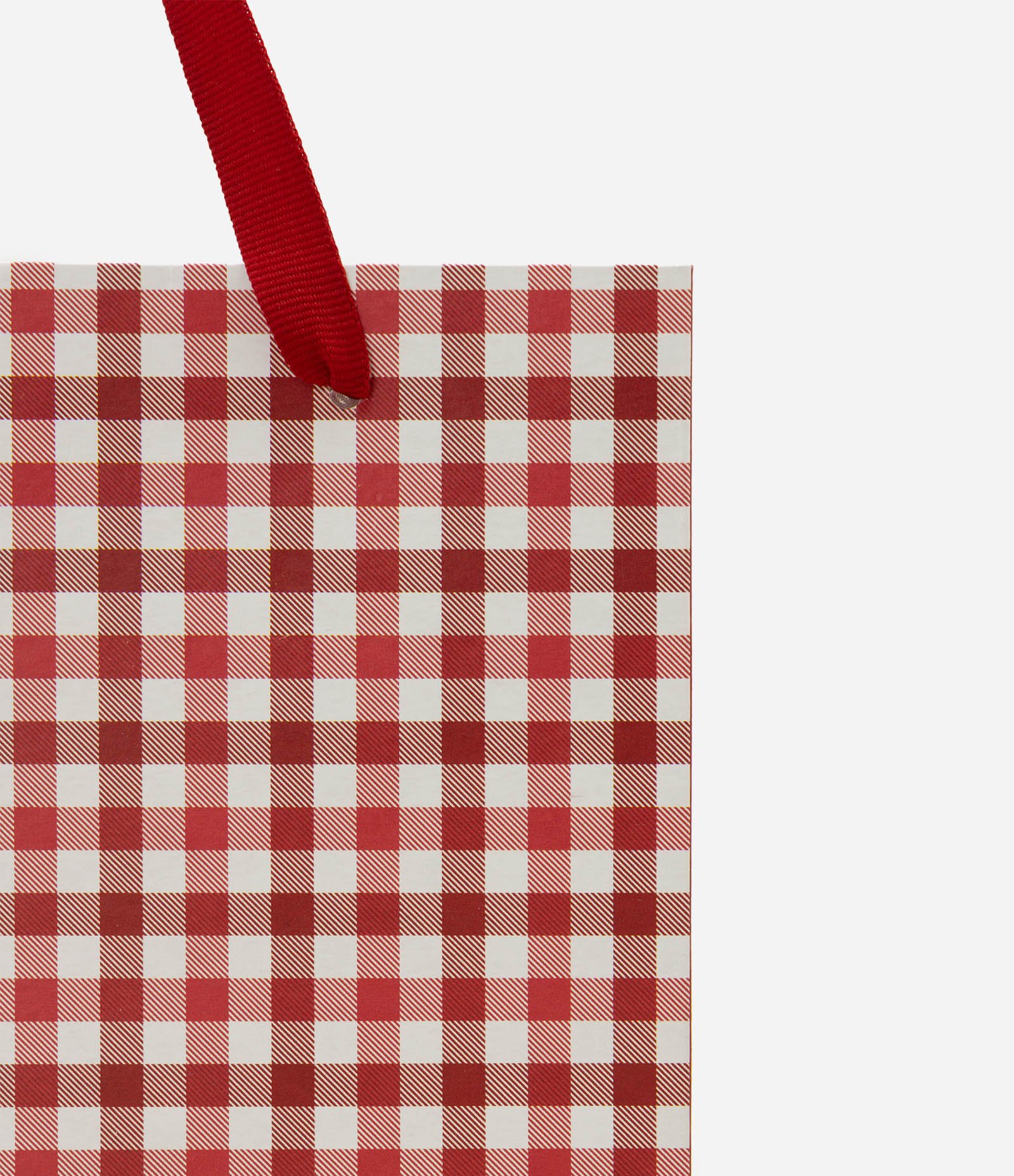Embalagem de Presente Pequena com Padronagem Vichy Vermelho 3