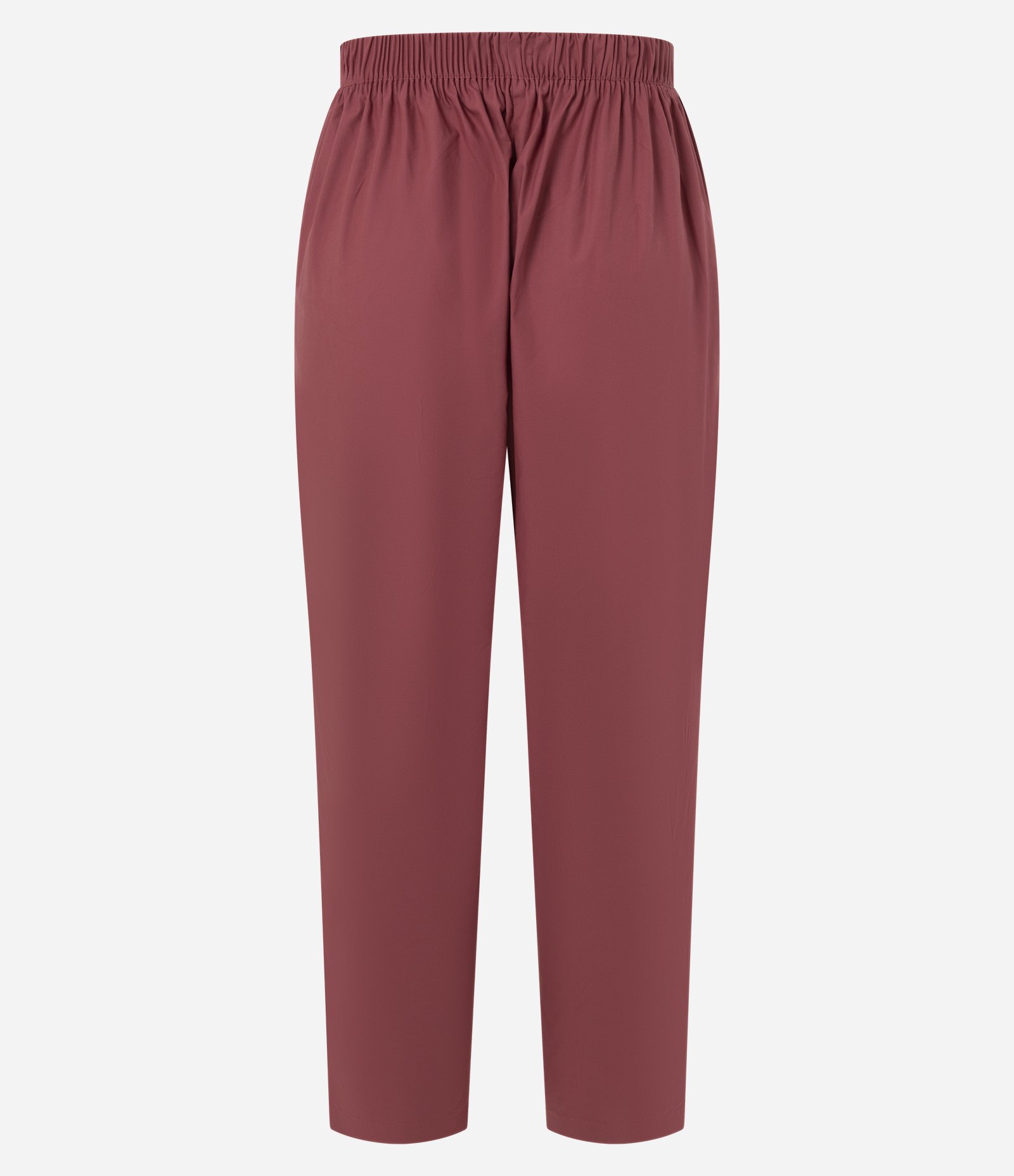 Calça Cenoura em Tricoline com Botão na Barra Vermelho 6