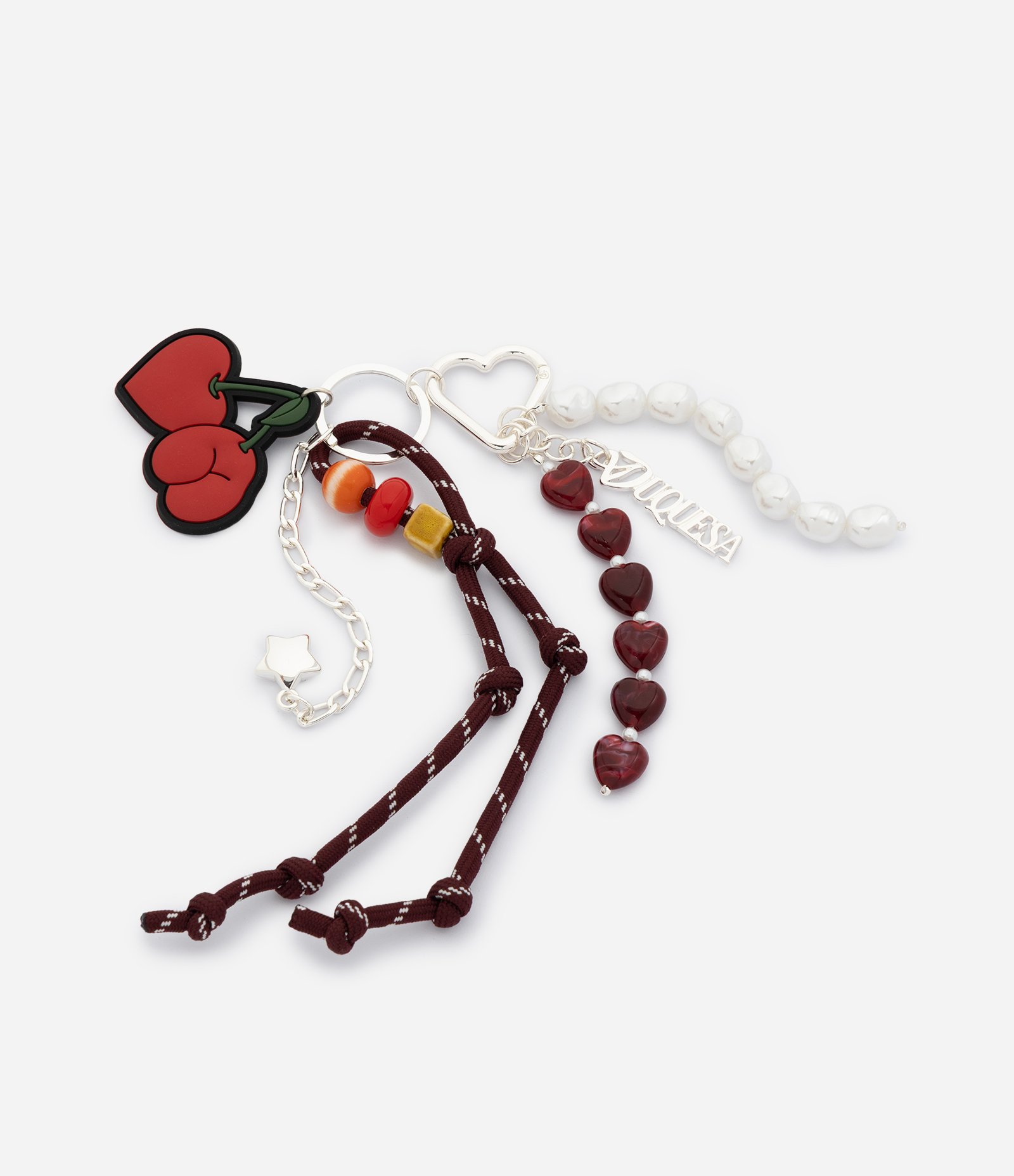 Chaveiro com Cordão e Lettering Duquesa no Pingente Vermelho 3