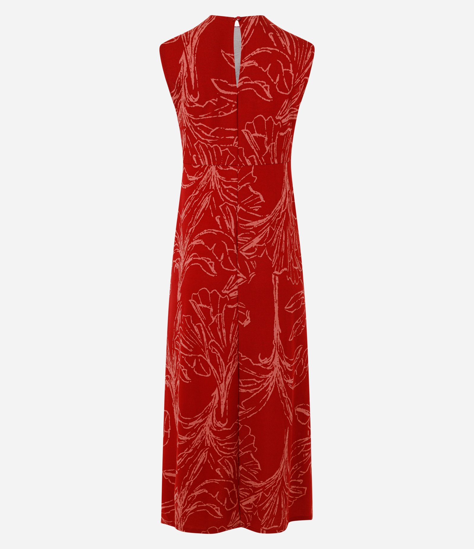 Vestido Midi em Piquet com Estampa Abstrata Vermelho 3
