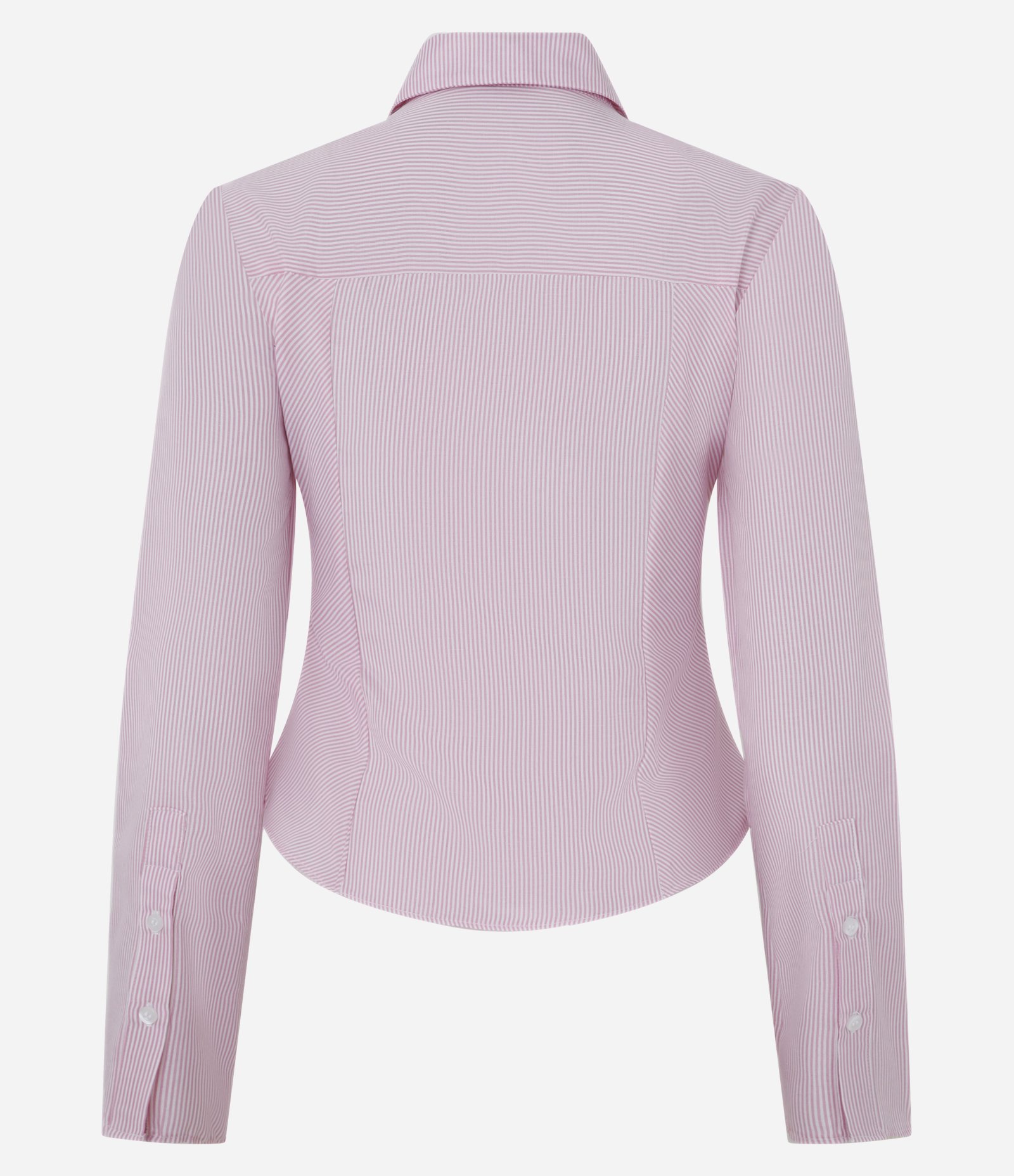 Camisa em Tricoline Listrada com Modelagem Ajustada Rosa 6