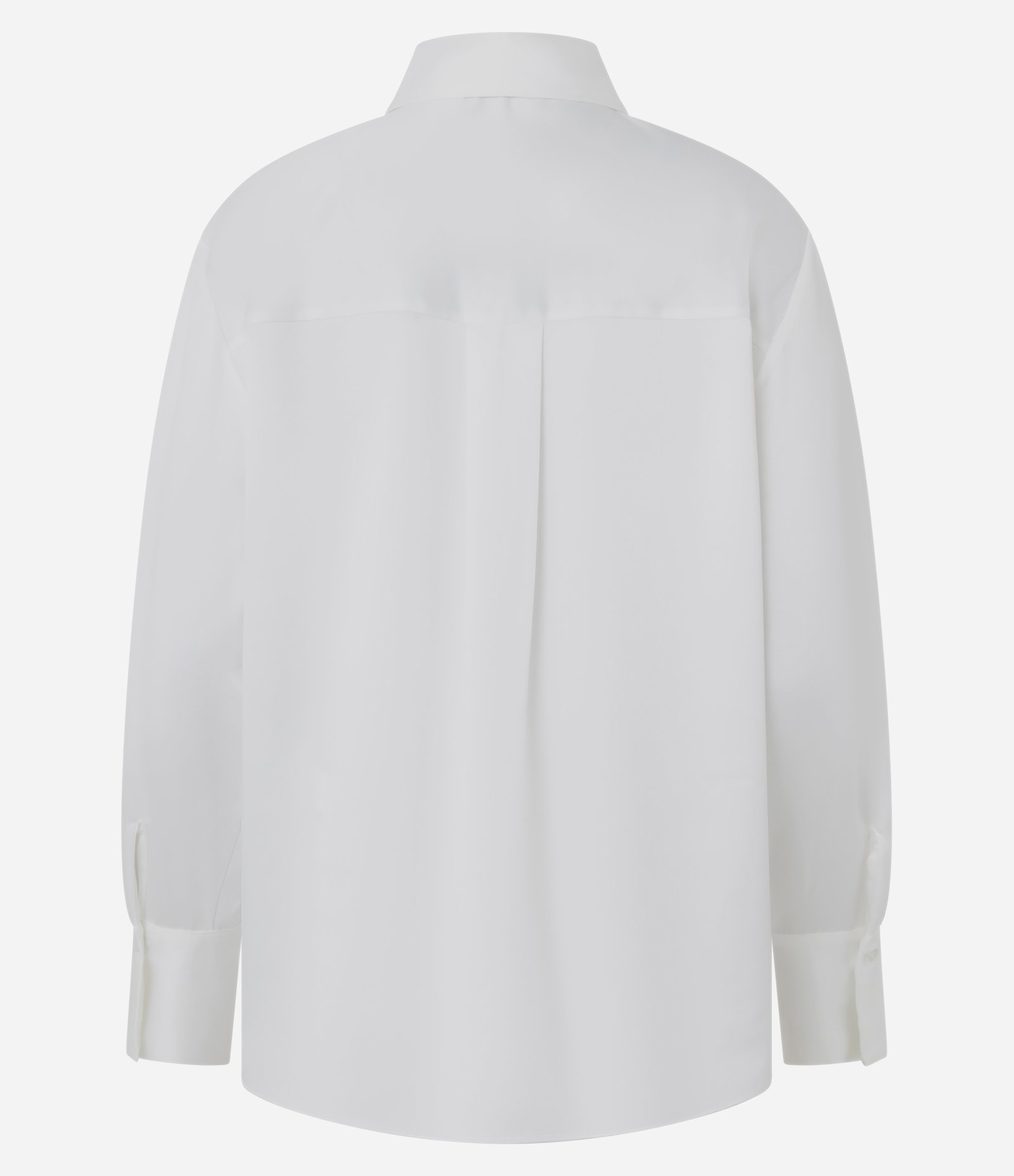 Camisa Acetinada com Punhos Largos Branco 6