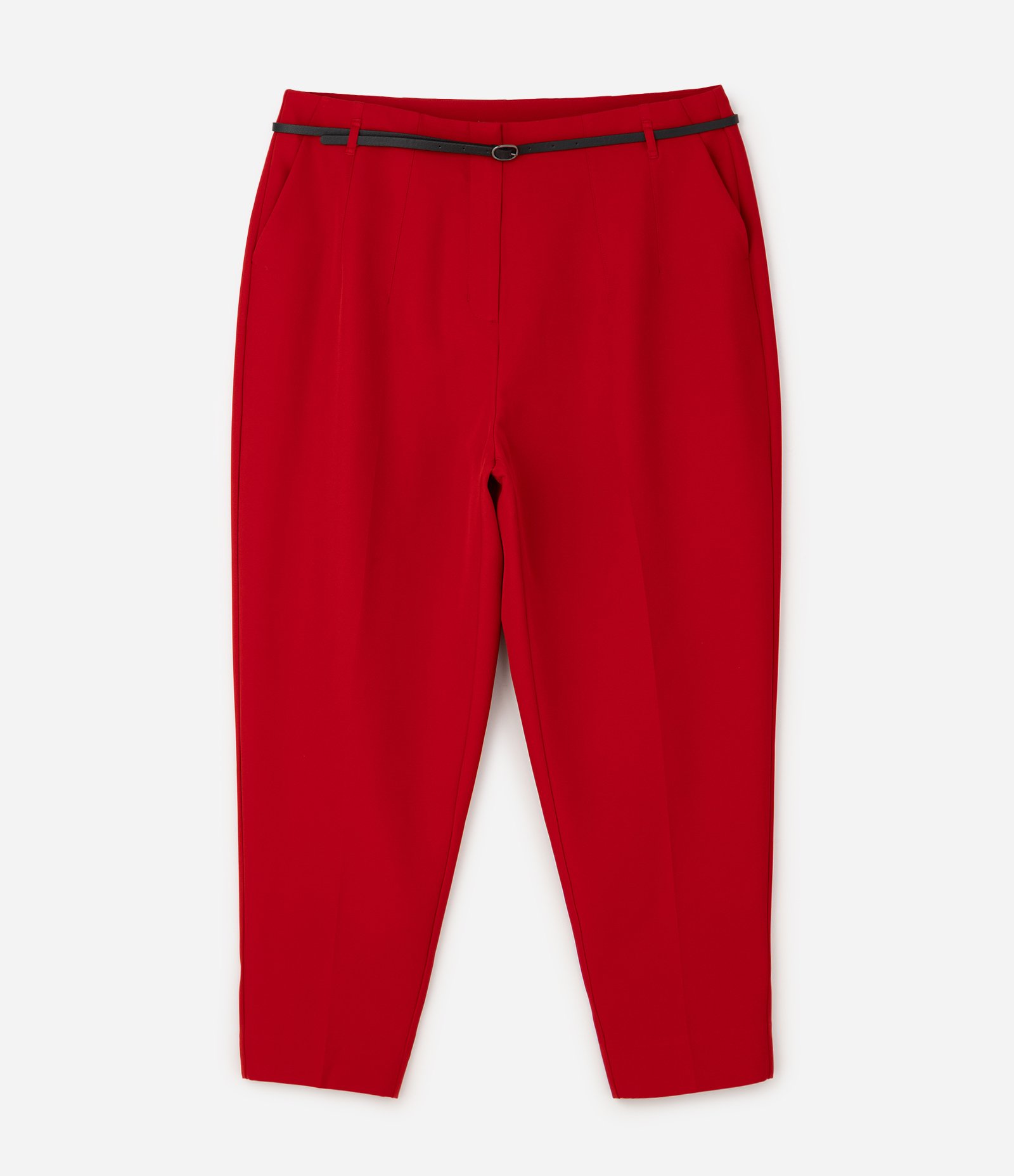 Calça Cenoura Alfaiatada com Cinto Curve & Plus Size Vermelho 2