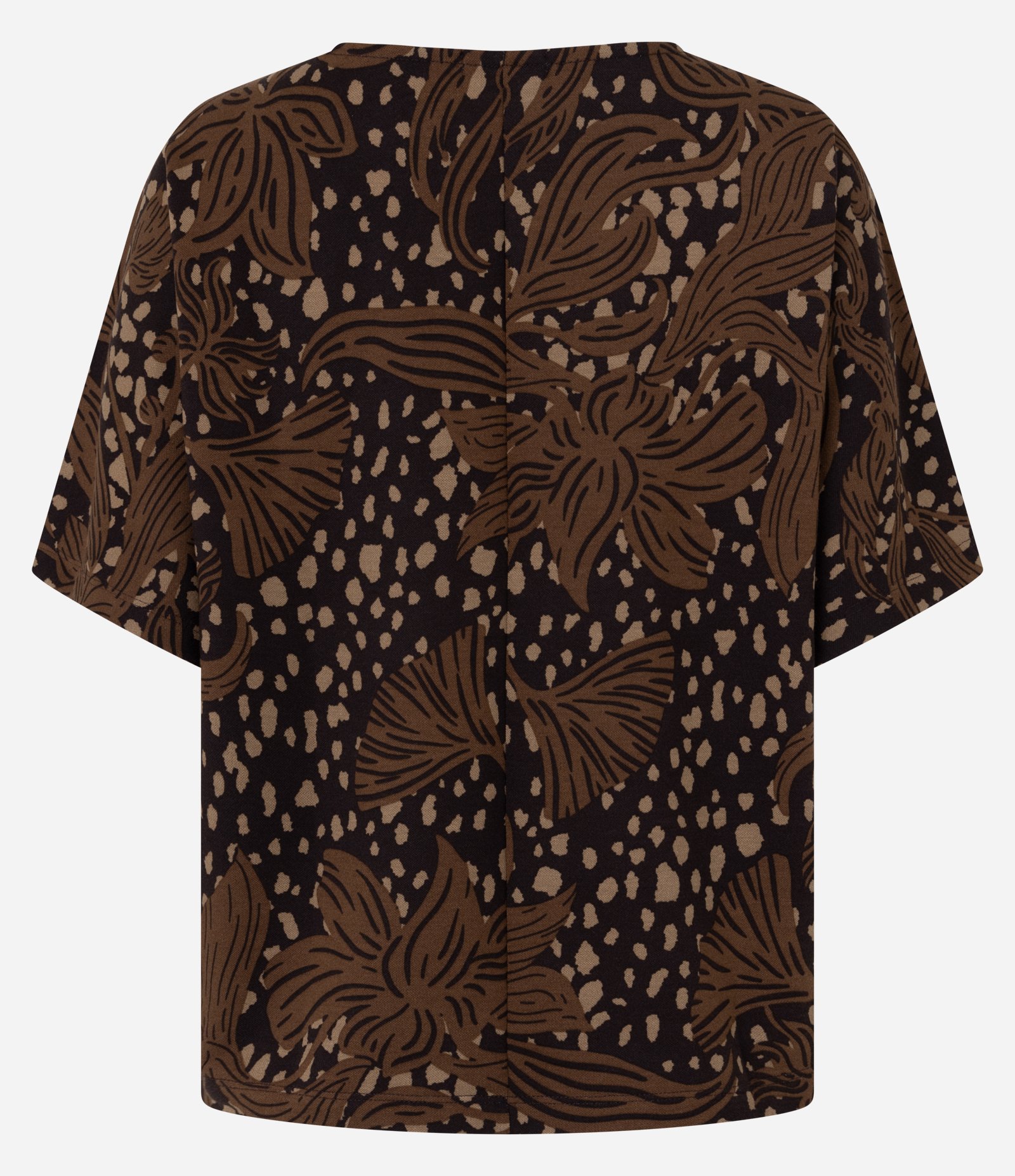 Blusa Ampla com Estampa Floral Waves Marrom 6