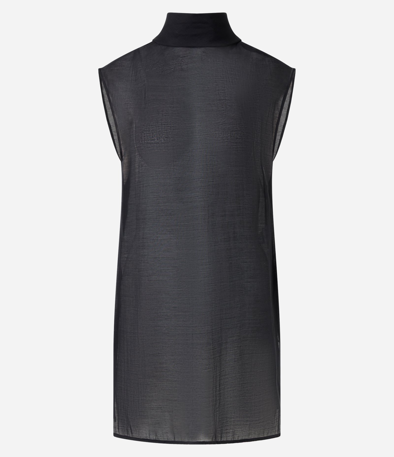 Blusa Túnica em Lyocel com Faixa Longa para Amarração Preto 5