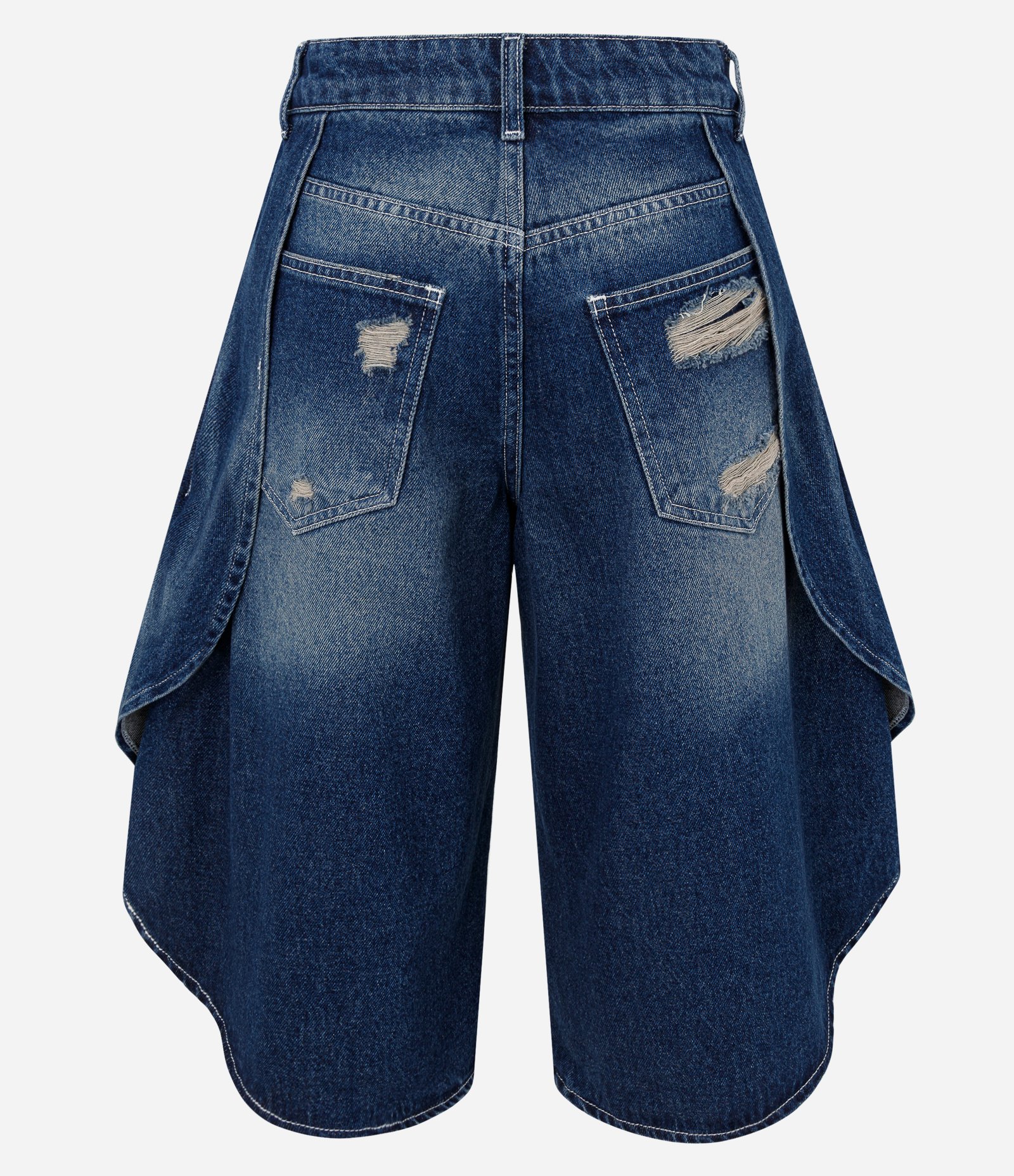 Bermuda Jeans Tulipa com Cintura Média Azul 6