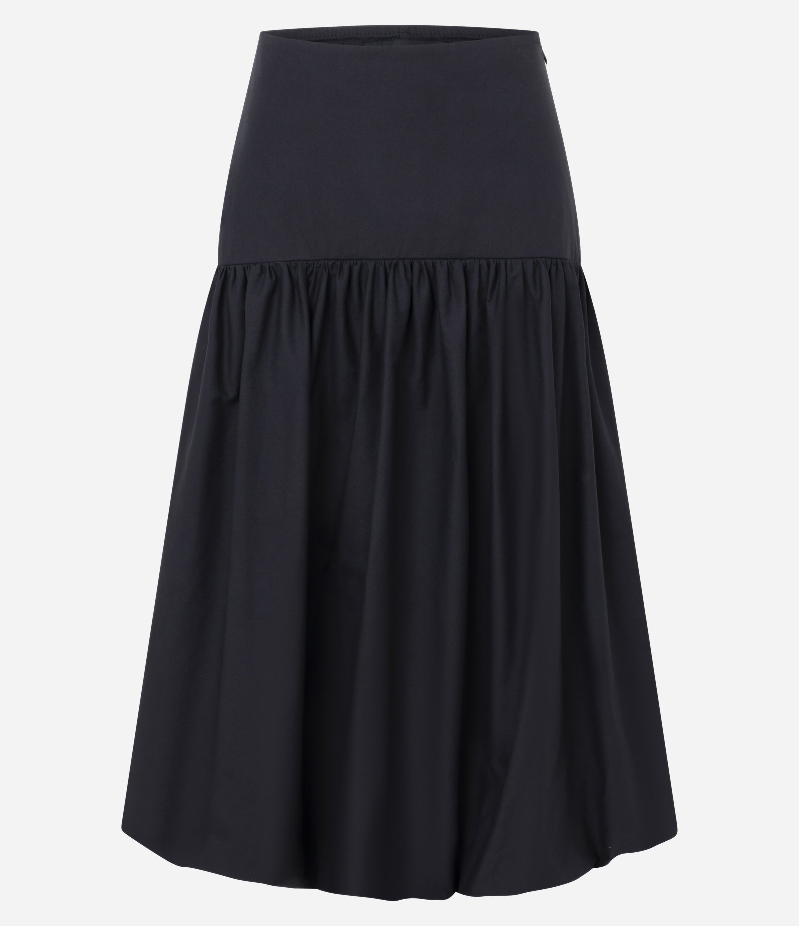 Saia Midi Balonê com Cintura Baixa Preto 5