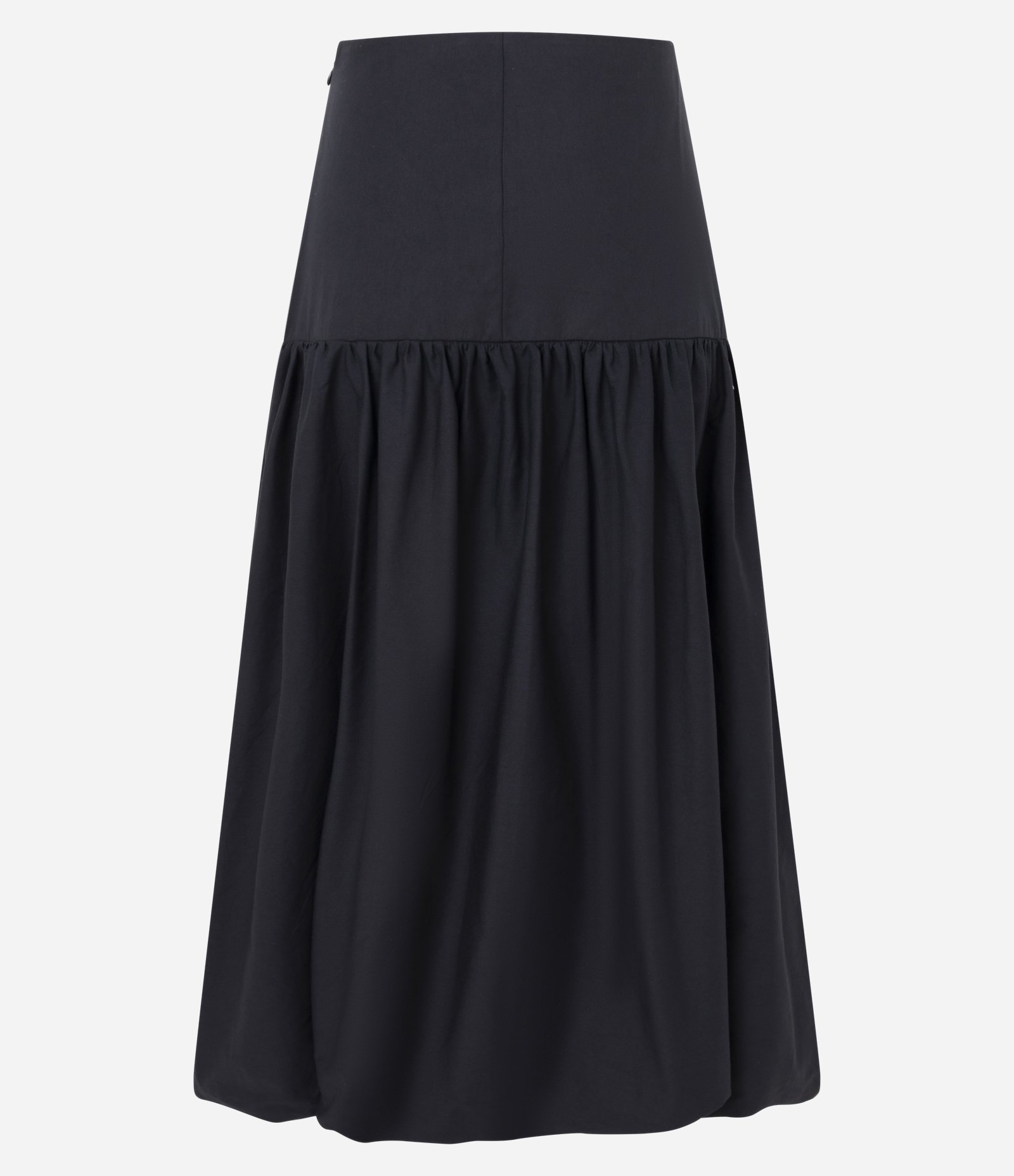 Saia Midi Balonê com Cintura Baixa Preto 6