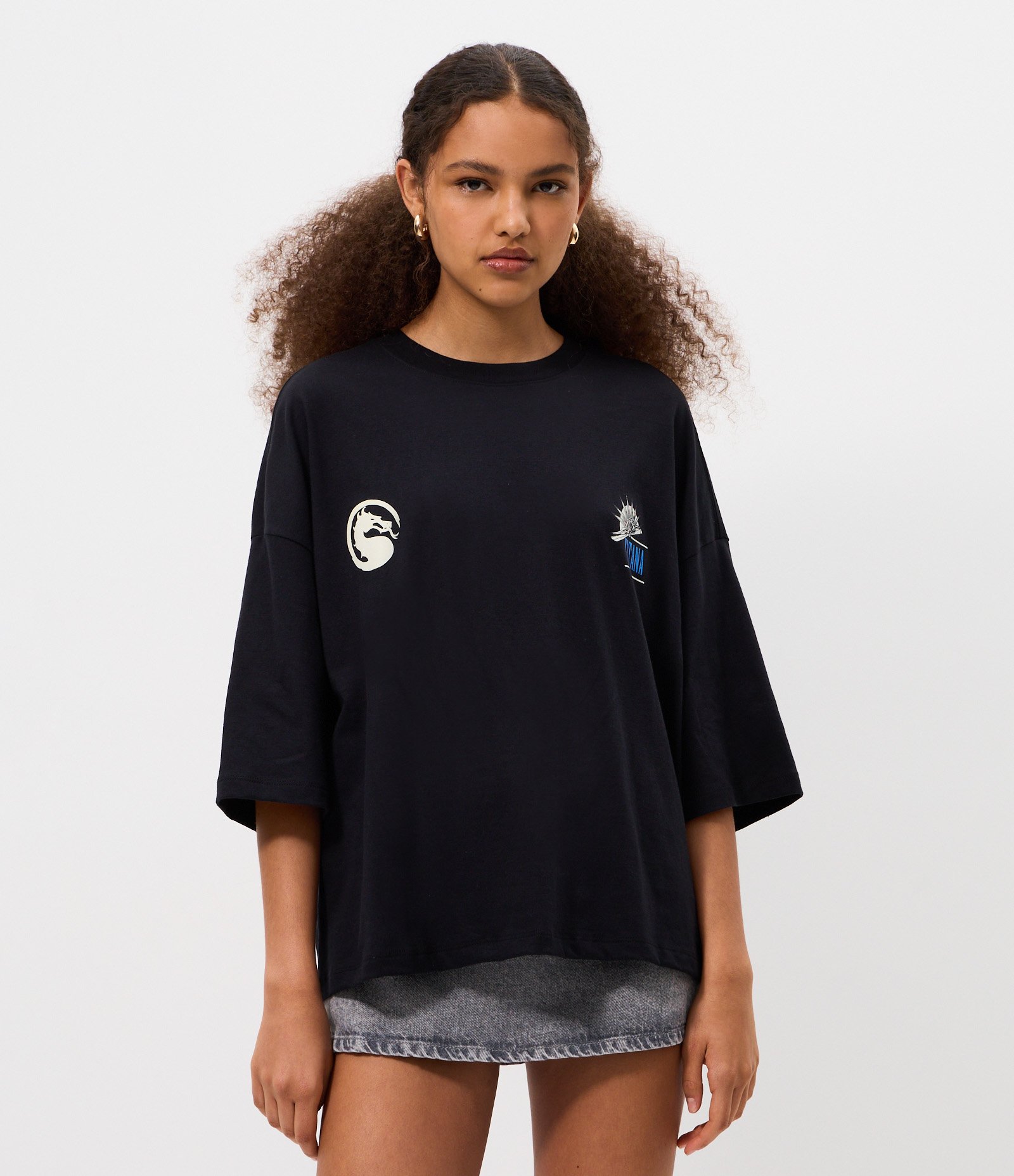 Camiseta com Estampa da Princesa Kitana Mortal Kombat Preto 1