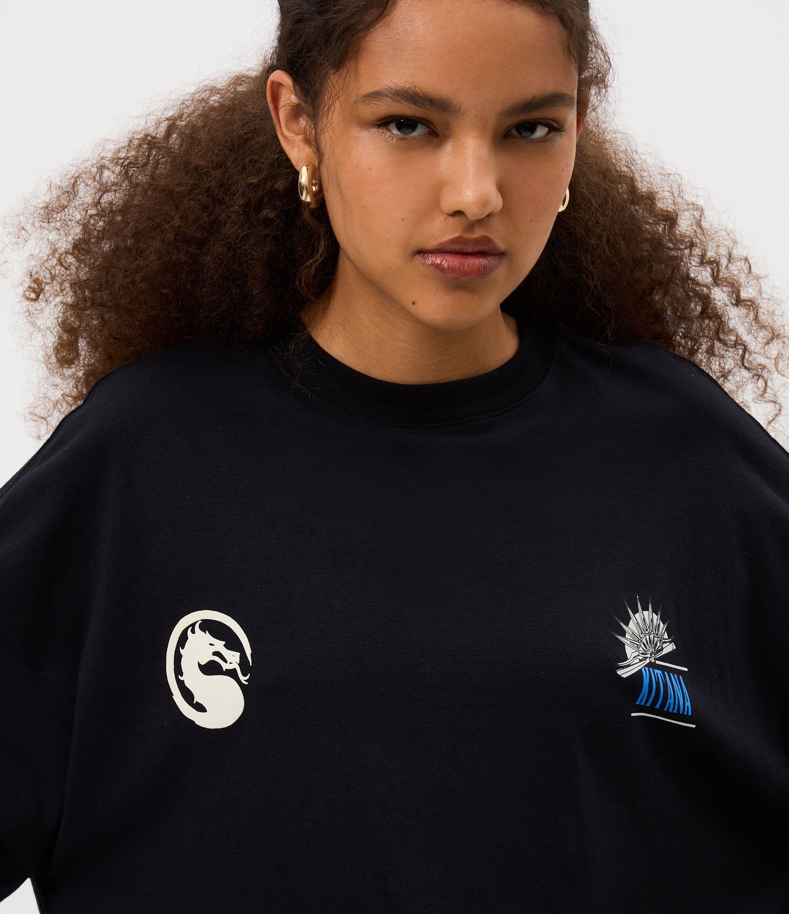 Camiseta com Estampa da Princesa Kitana Mortal Kombat Preto 3