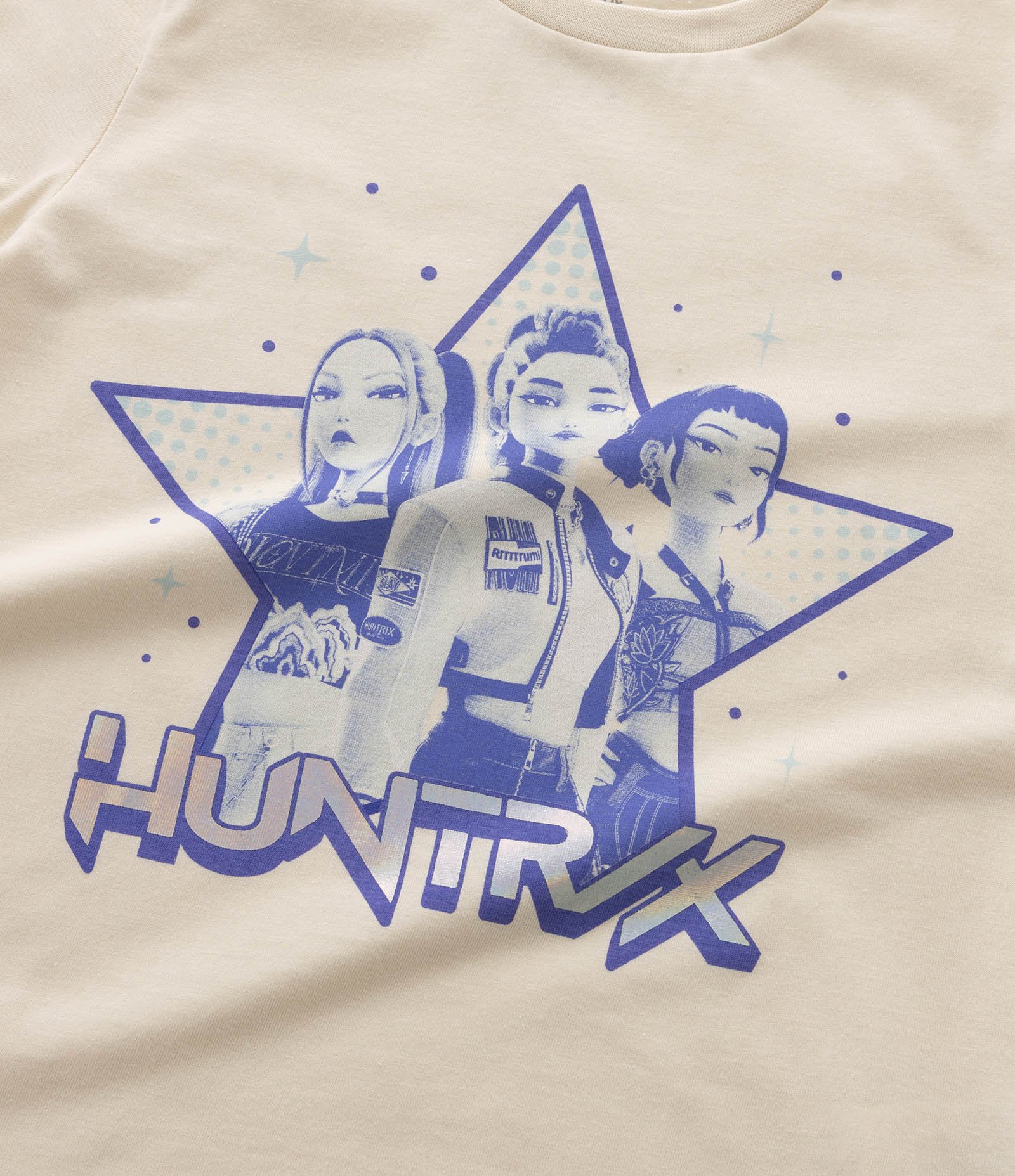Pijama Infantil em Algodão K-Pop Demon Hunters - Tam 5 a 14 Anos Bege 4