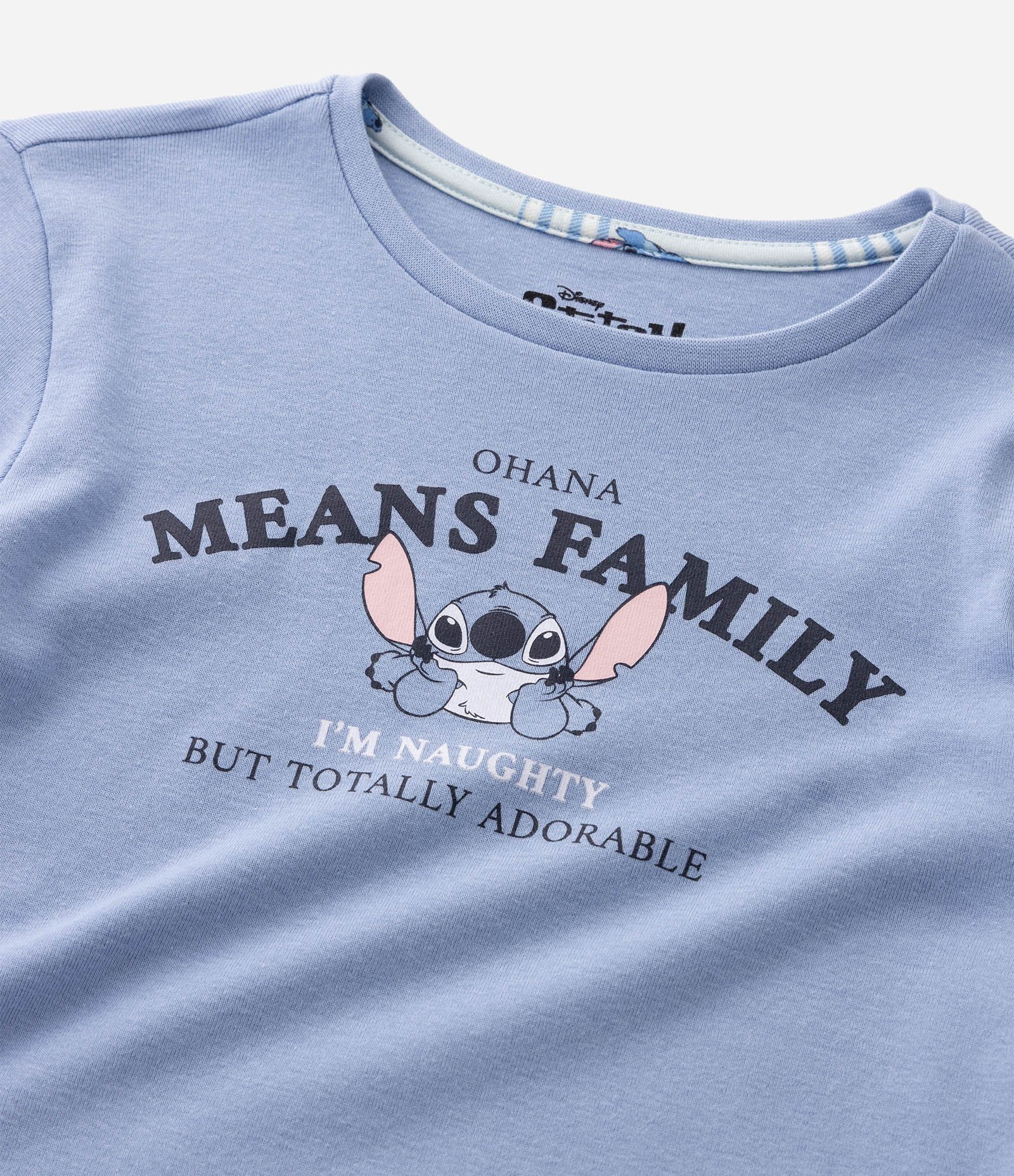 Pijama Infantil em Ribana Stitch - Tam 5 a 14 Anos Azul 4
