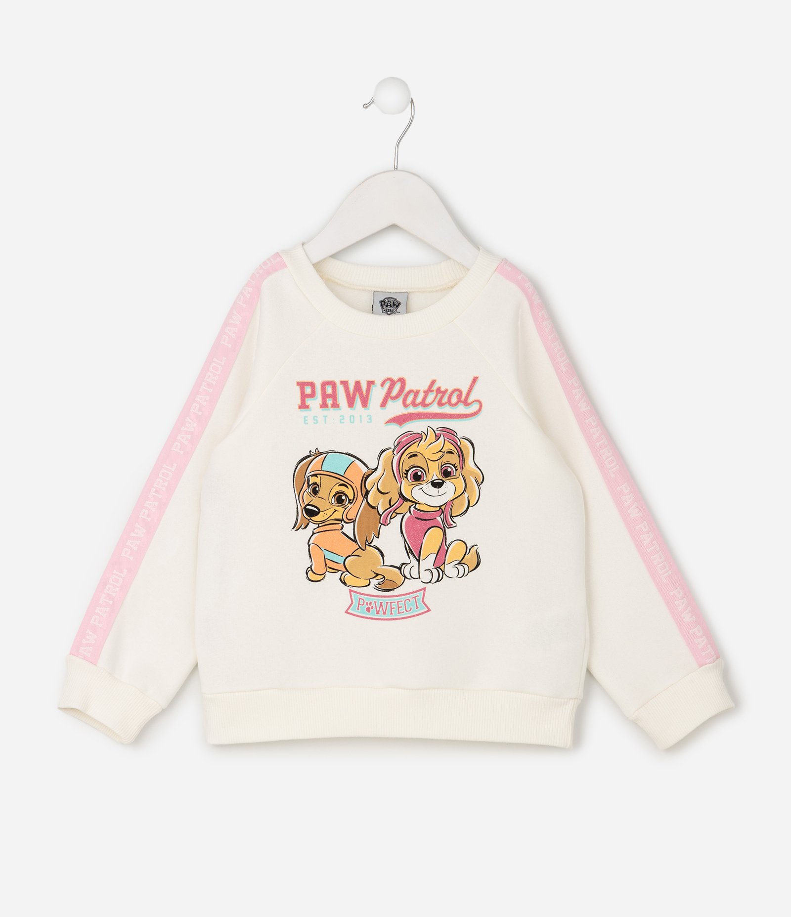 Moletom Comfort da Patrulha Canina com Detalhes na Manga - Tam 1 a 6 Anos Branco 2