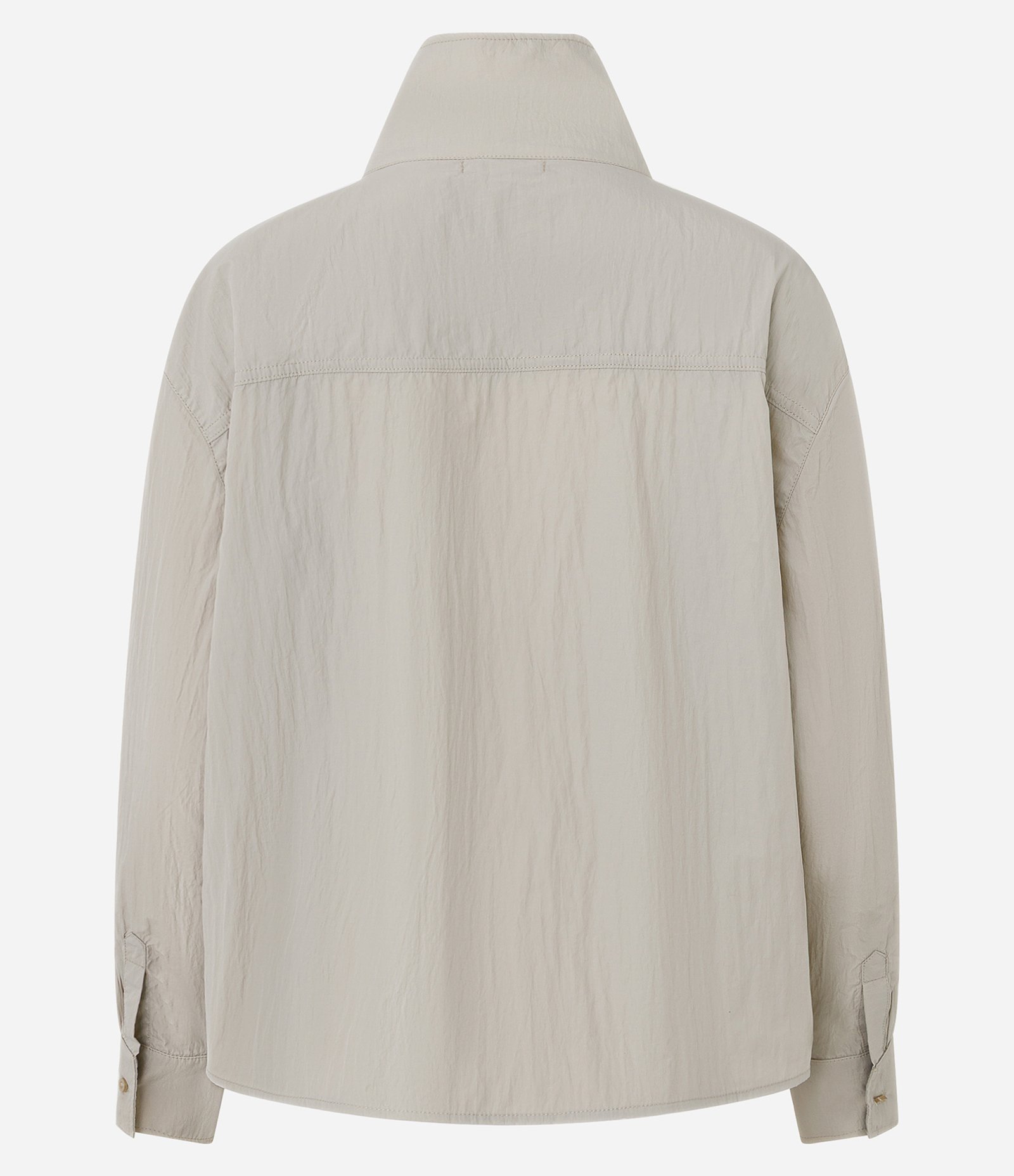 Camisa em Poliamida com Gola Alta Cinza 8