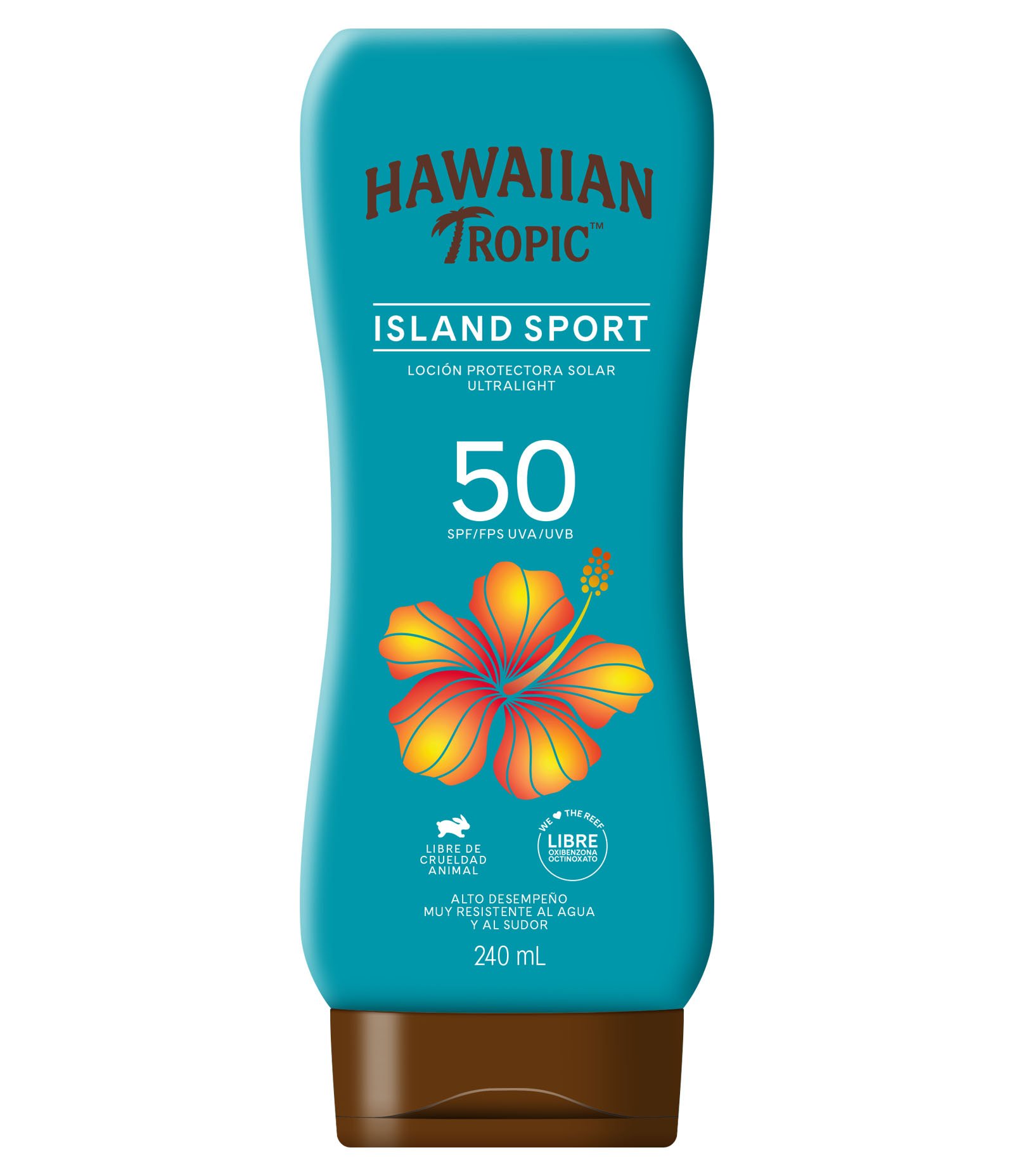 Protetor Solocar Hawaiian Tropic FPS 50 Island Sport Locion 240ml 1