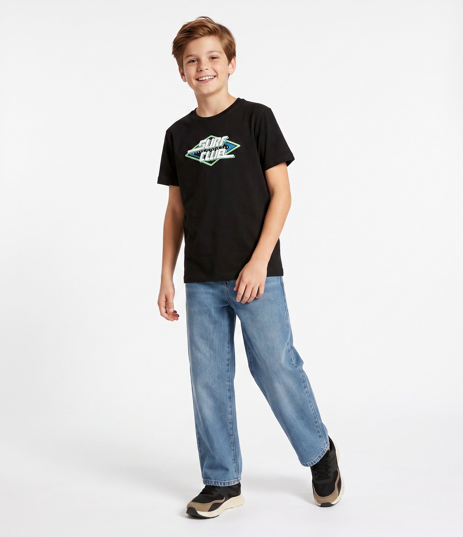 Calça Baggy Infantil em Jeans - tam - 5 a 14 Anos Azul 1