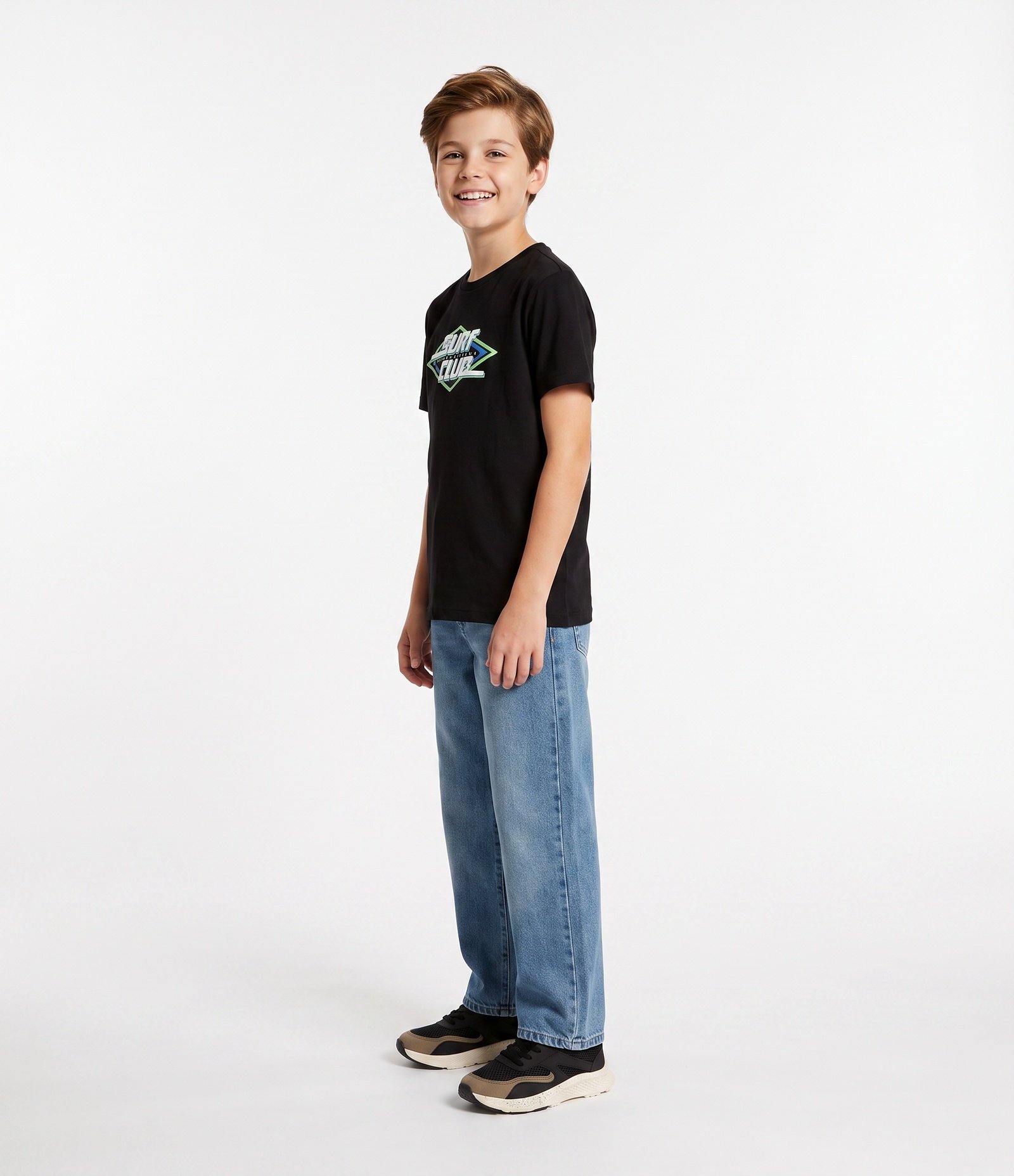 Calça Baggy Infantil em Jeans - tam - 5 a 14 Anos Azul 2