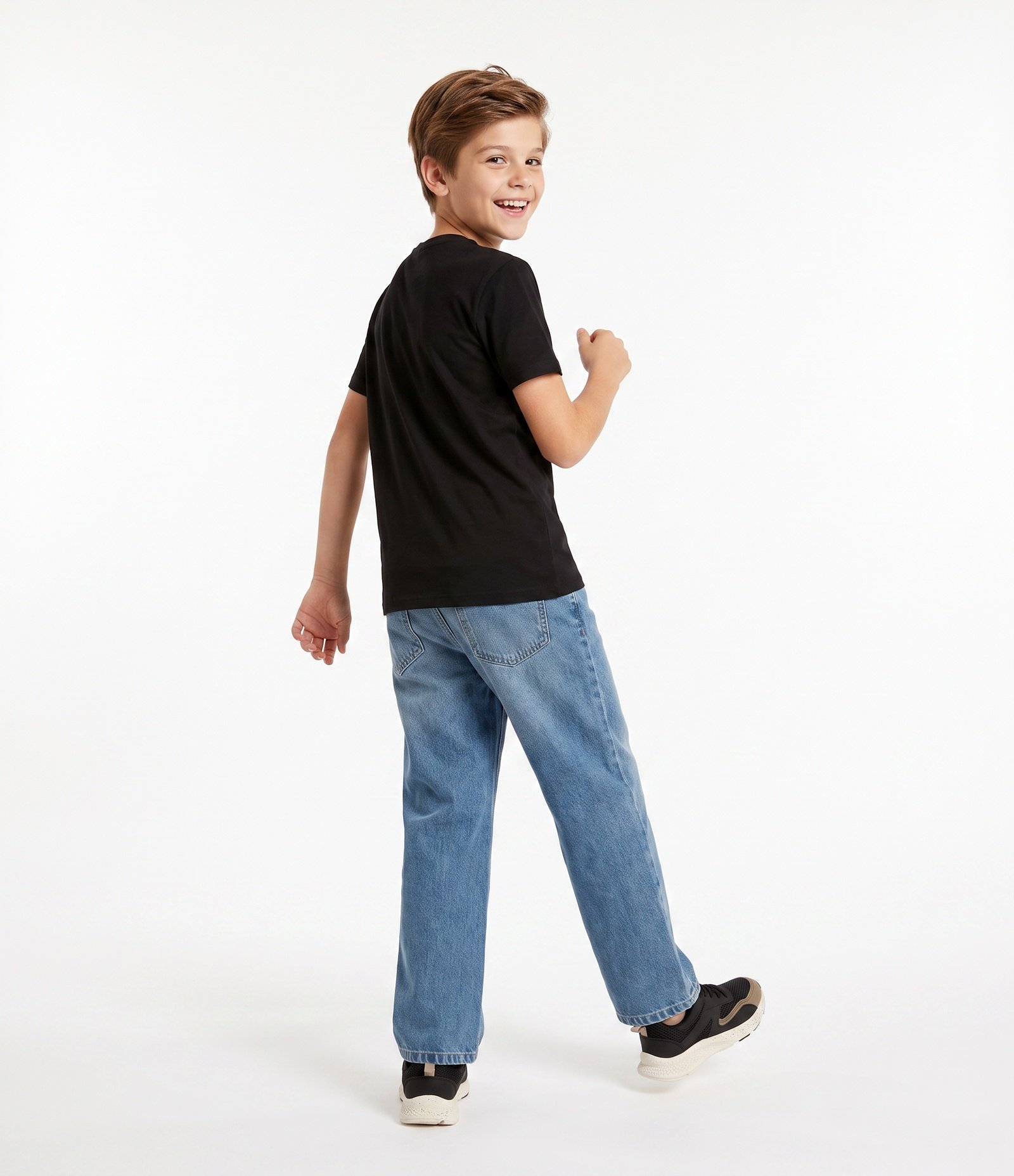Calça Baggy Infantil em Jeans - tam - 5 a 14 Anos Azul 7