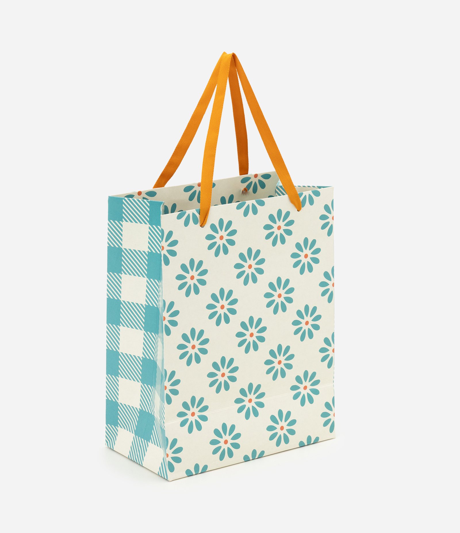 Embalagem de Presente Pequena com Estampa Floral Off White 1