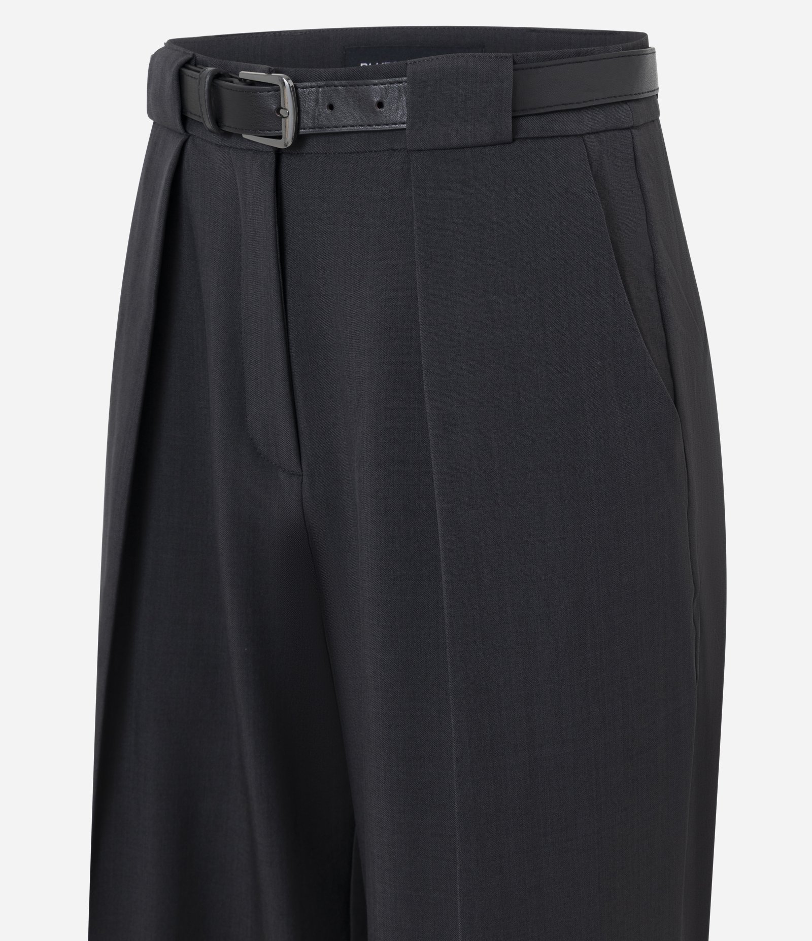 Calça Pantalona com Cinto e Alfaiatada Azul Escuro 6