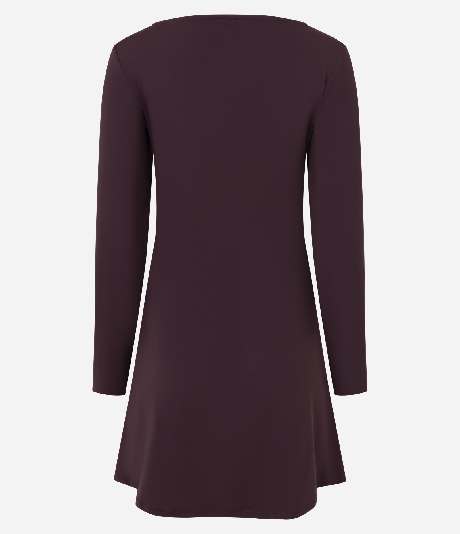 Vestido Evasê Curto com Decote Canoa Marrom 7