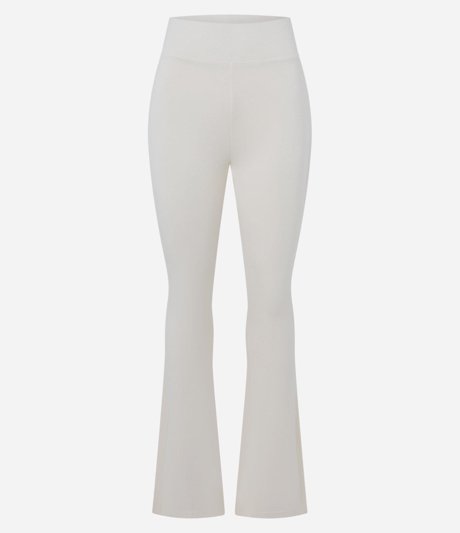 Calça Flare em Microfibra com Cós Largo Branco 5
