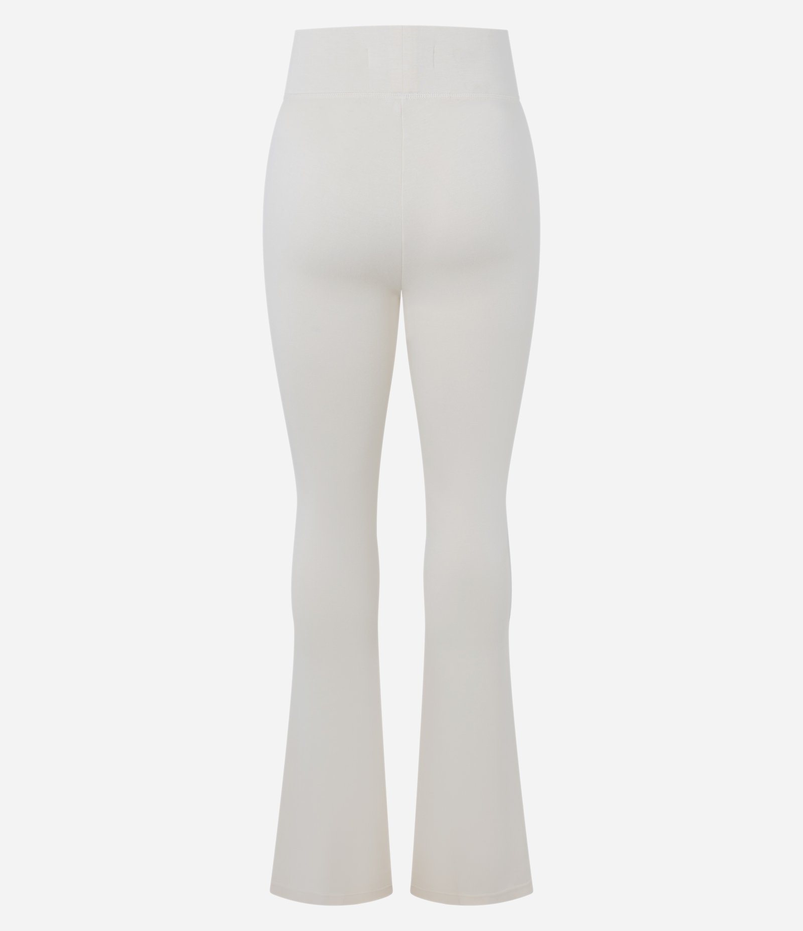Calça Flare em Microfibra com Cós Largo Branco 6