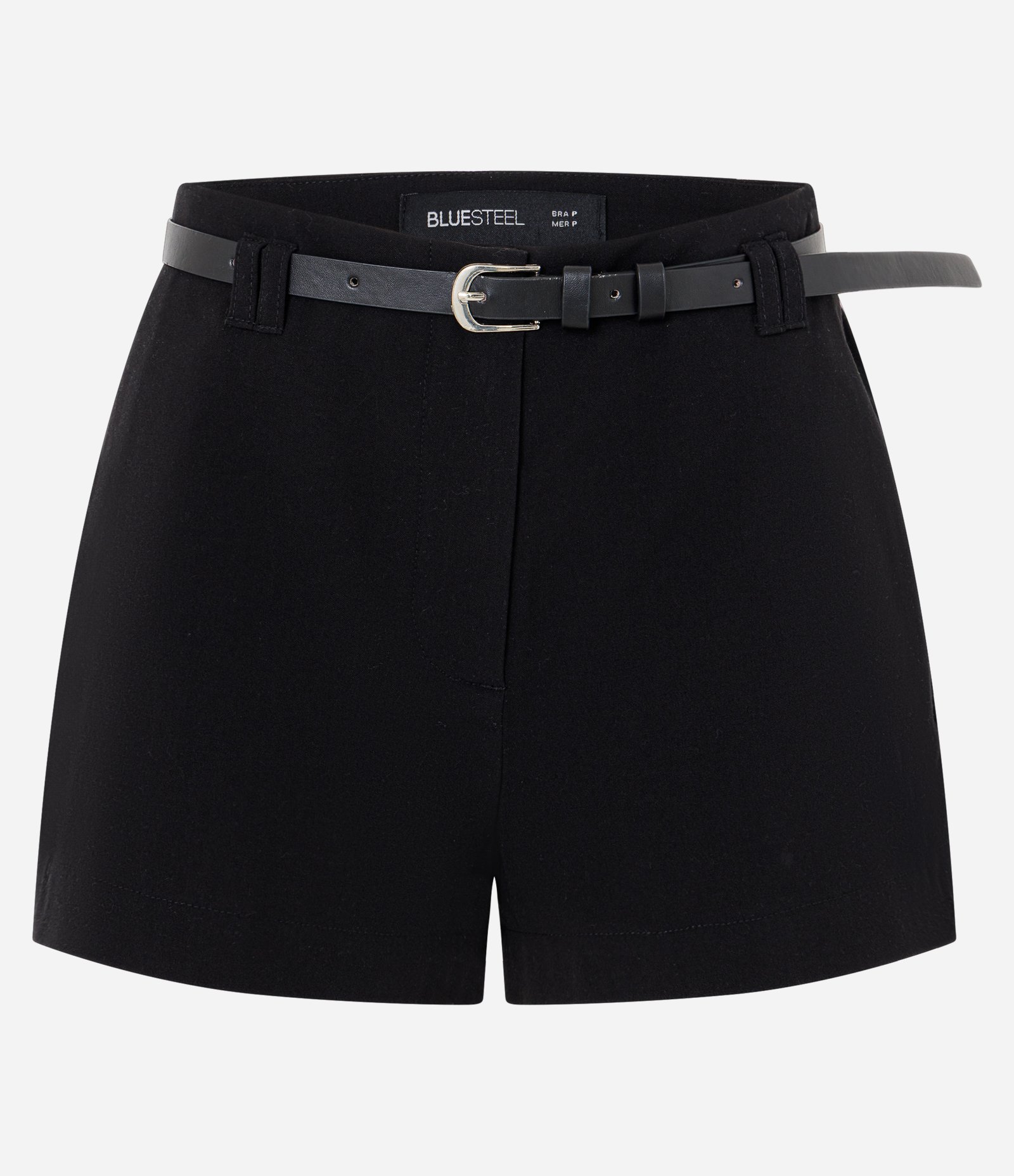 Short Alfaiatado com Cinto e Modelagem Mini Preto 1