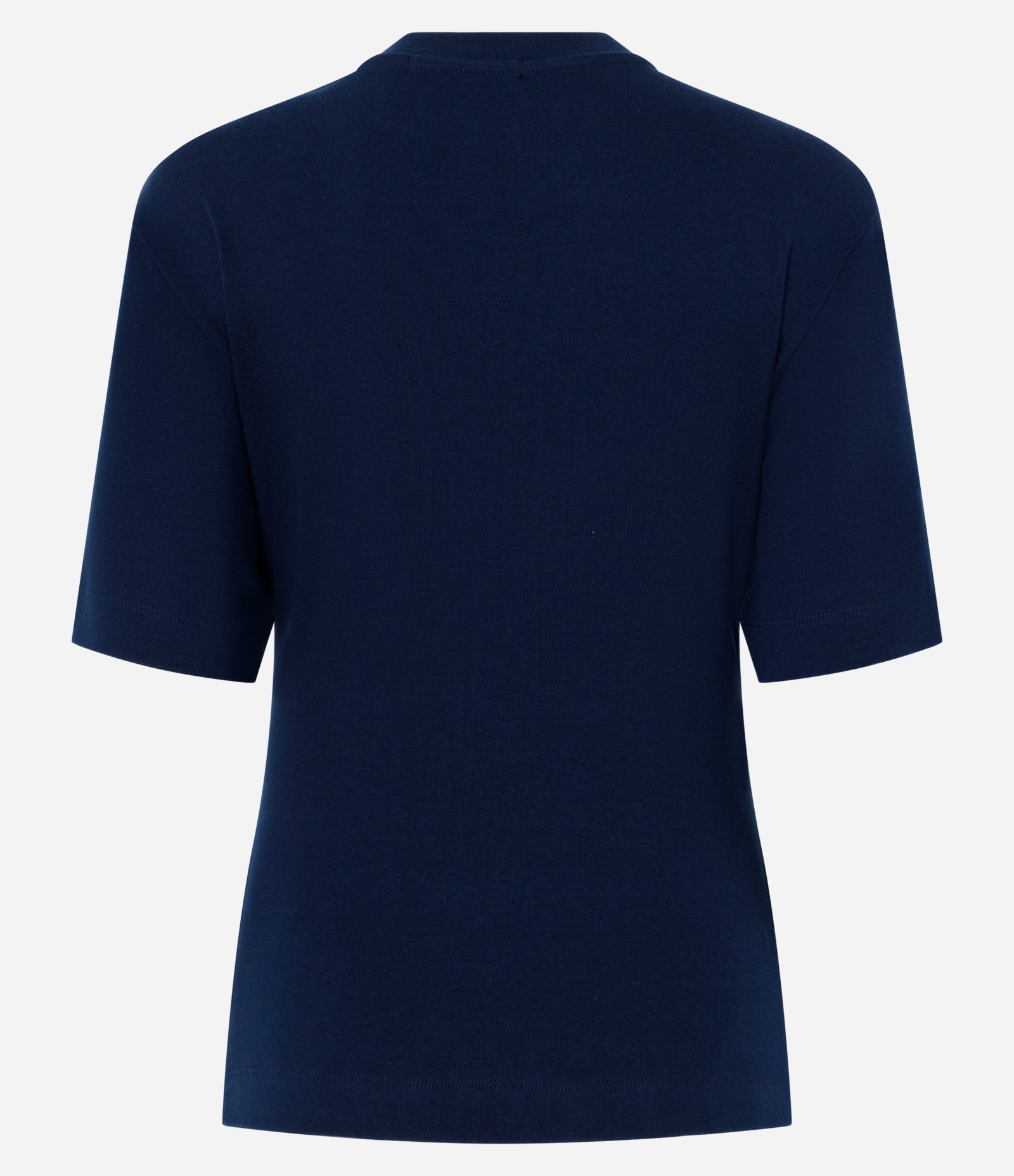 Blusa em Algodão com Aplicações Florais em Relevo Azul Marinho 6