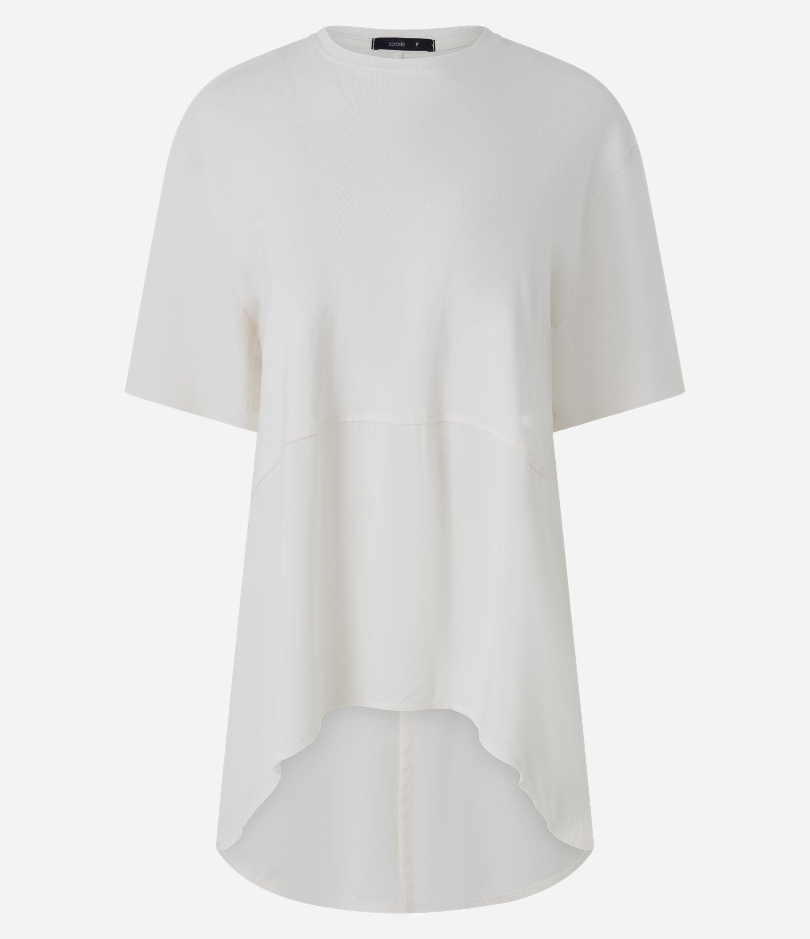 Camiseta em Algodão com Barra Mullet Branco 5