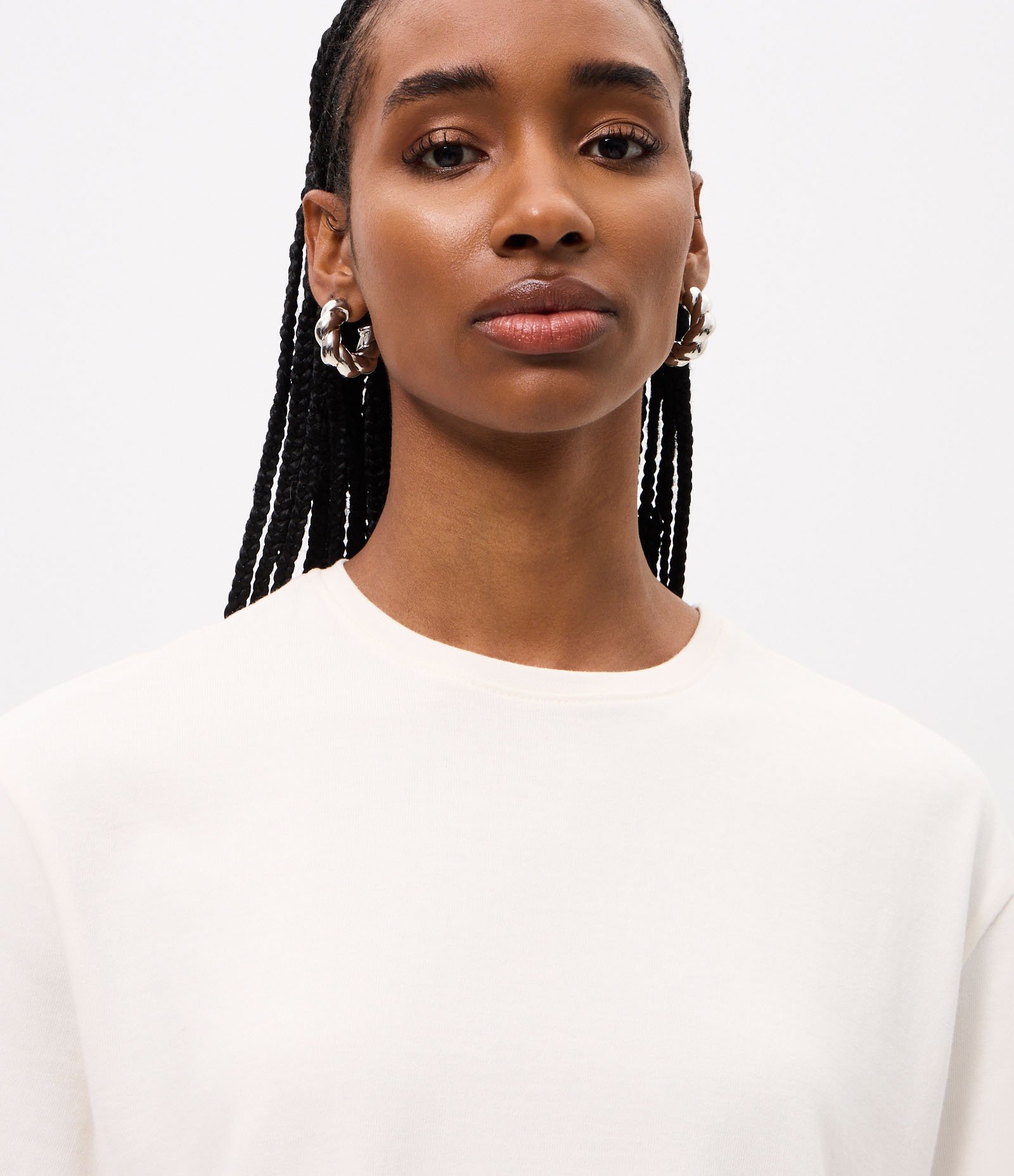Camiseta em Algodão com Barra Mullet Branco 3