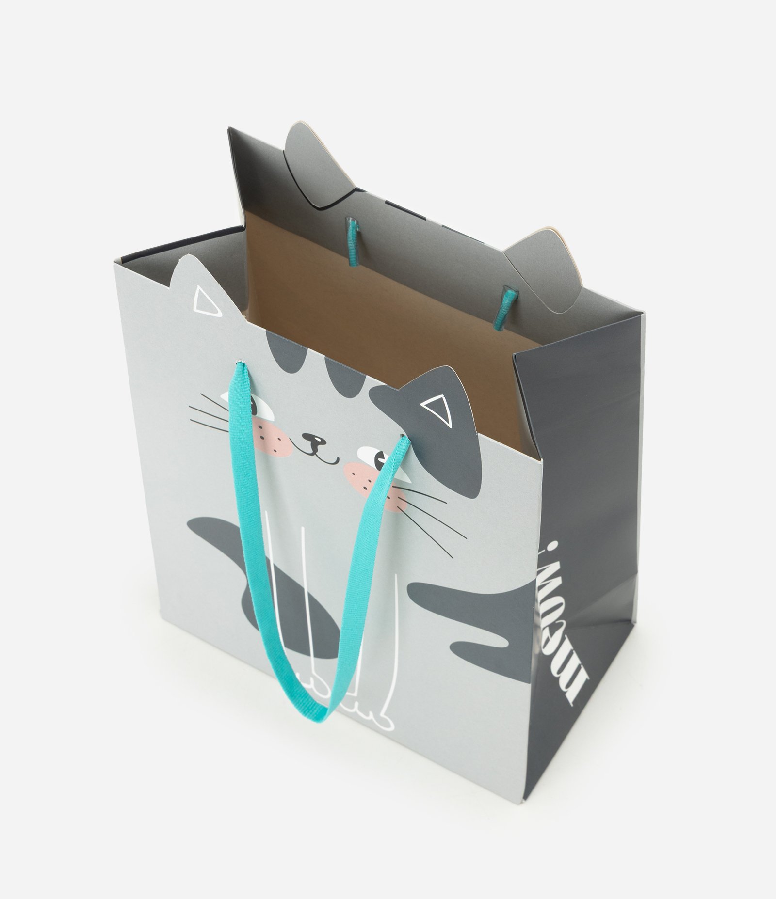Embalagem de Presente Pequena com Orelhas de Gatinho em 3D Multicores 2