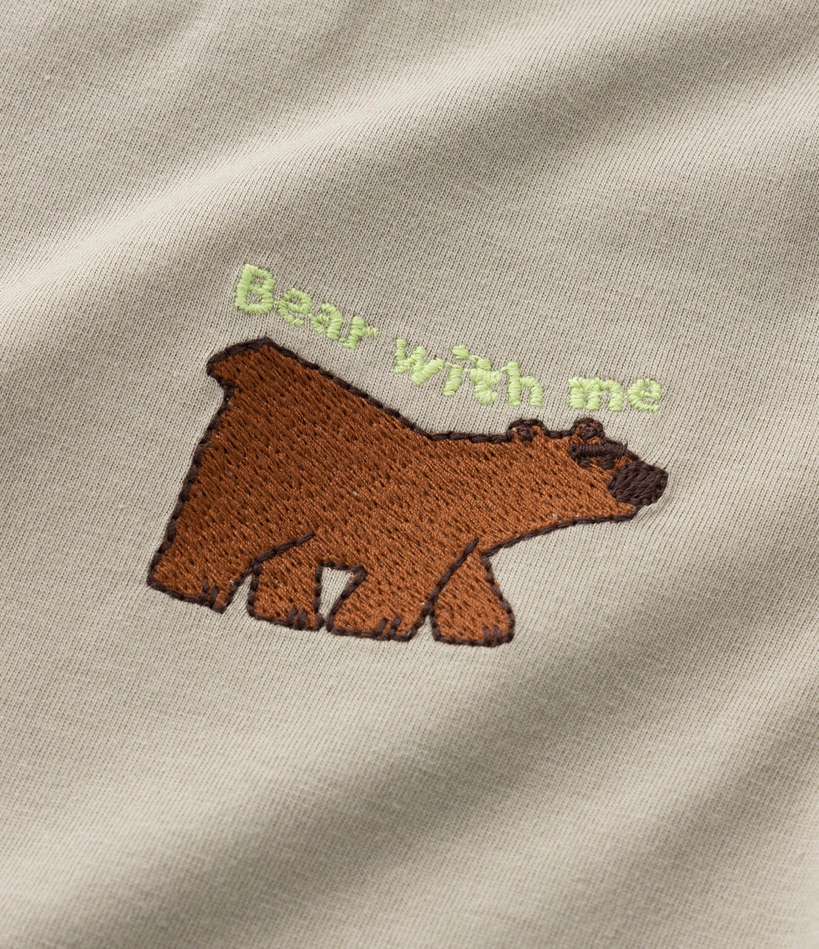 Camiseta Infantil com Bordado Urso Bear With Me – Tam 1 a 6 Anos Bege 5
