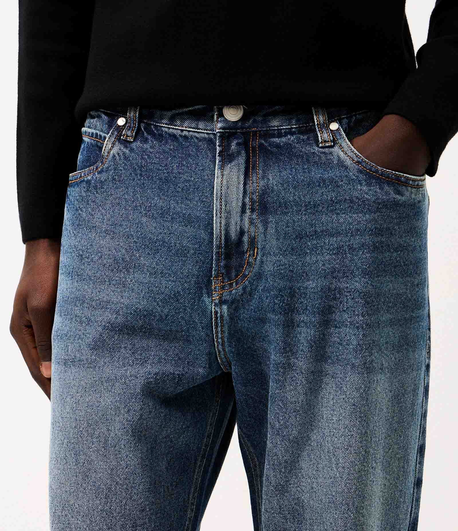 Calça Jeans Reta Vintage Azul 2