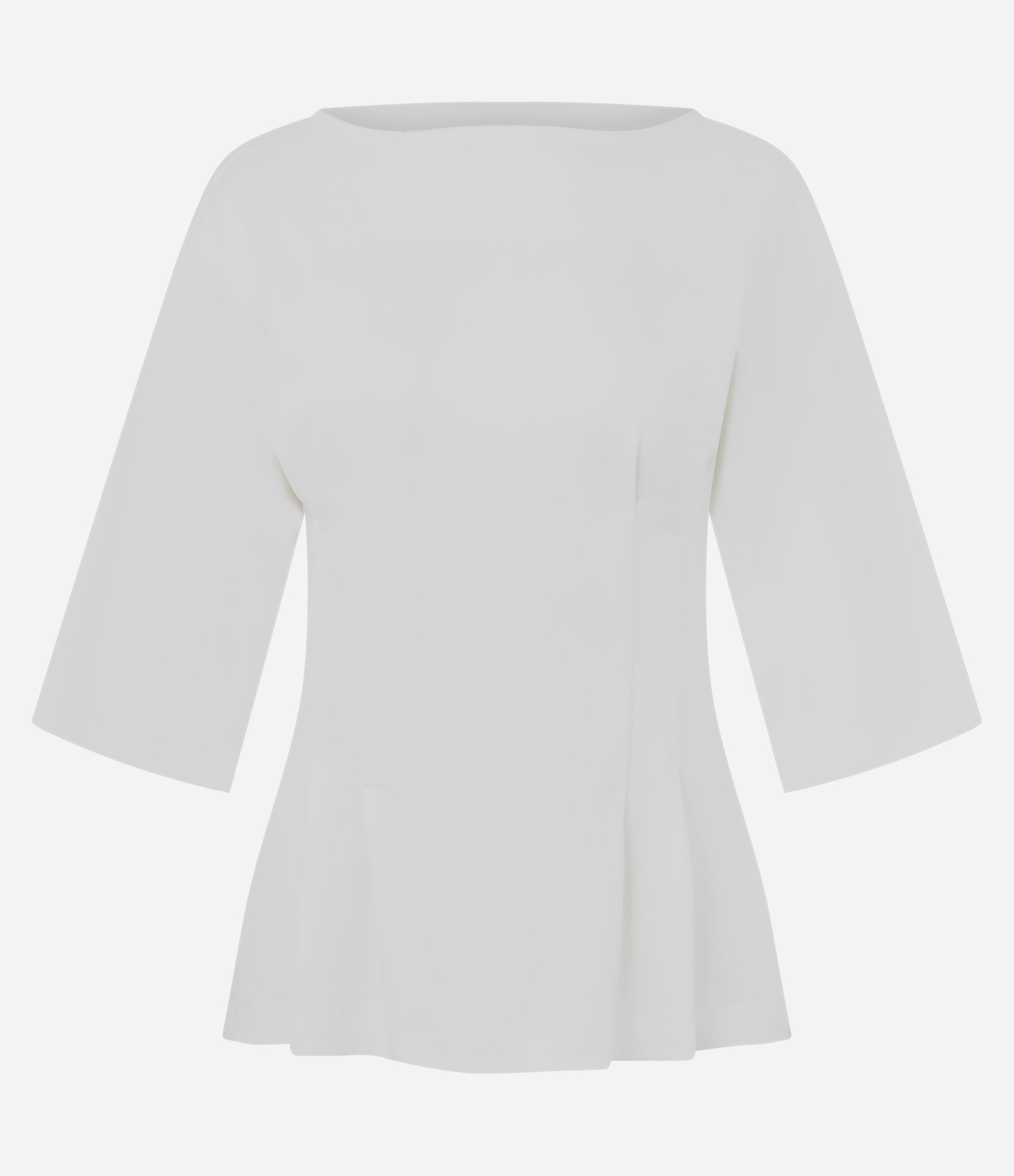 Blusa em Ponto Roma com Detalhe Corsetado Off White 6