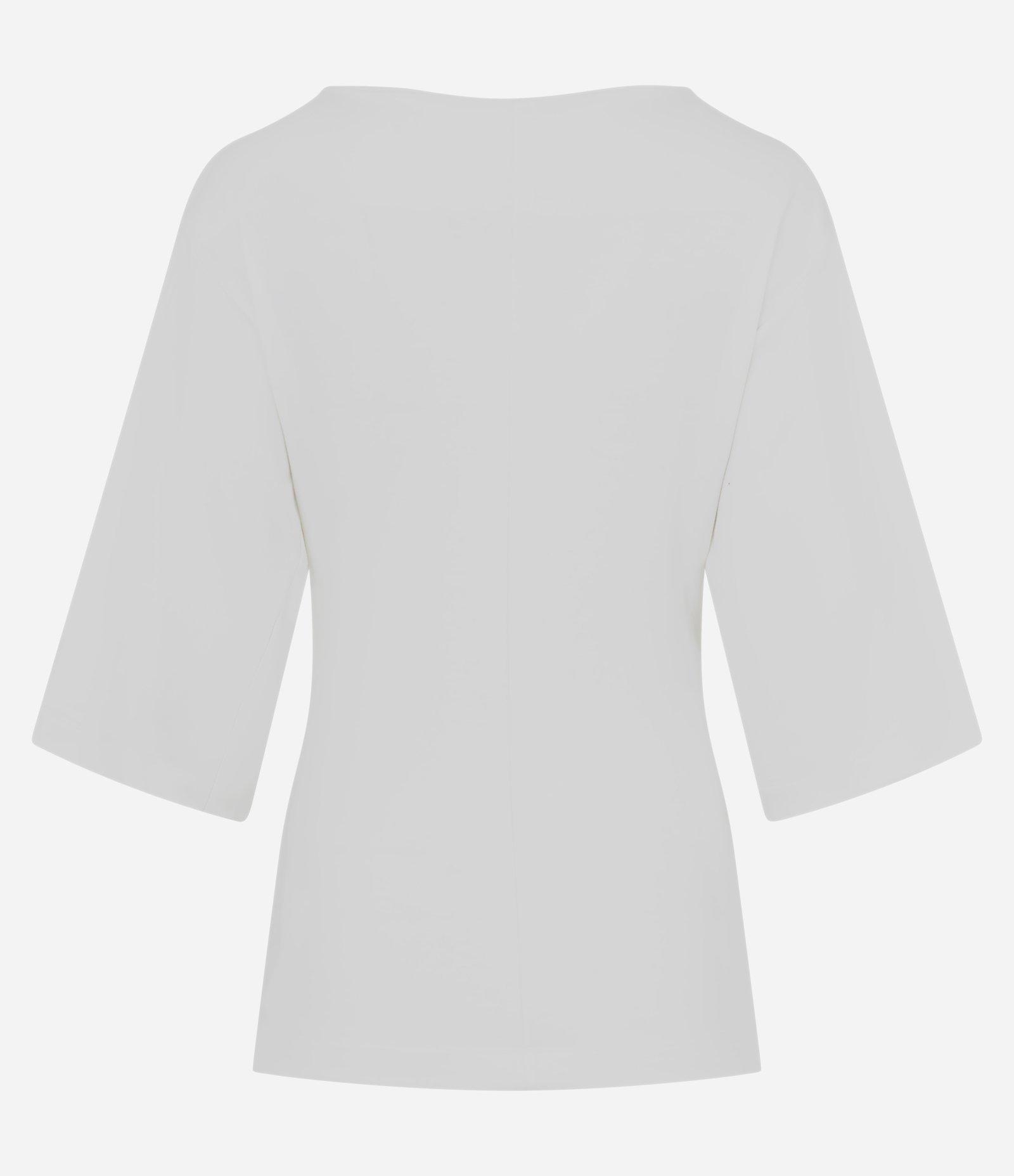 Blusa em Ponto Roma com Detalhe Corsetado Off White 7