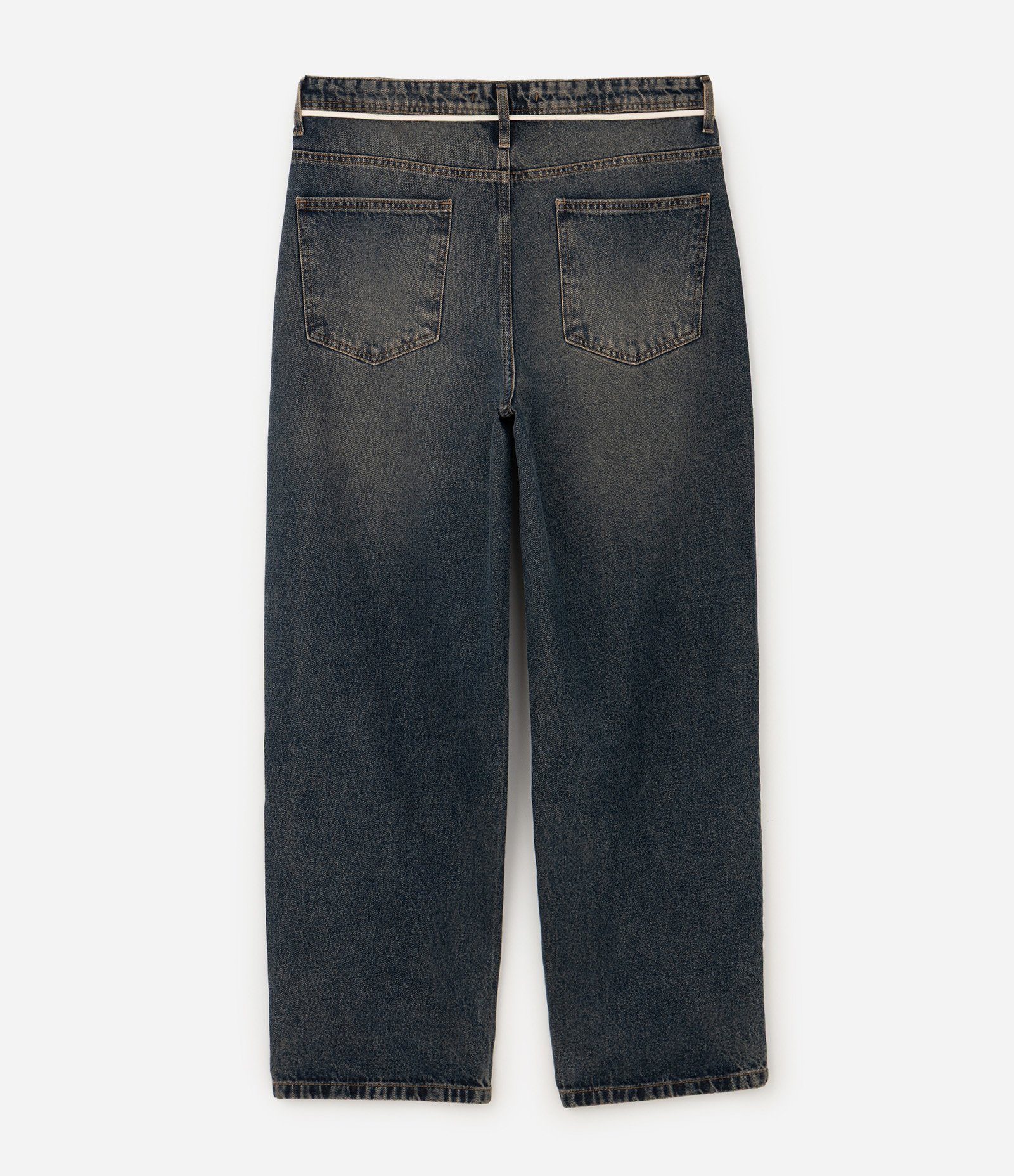 Calça Baggy Relaxed em Jeans Azul Escuro 6