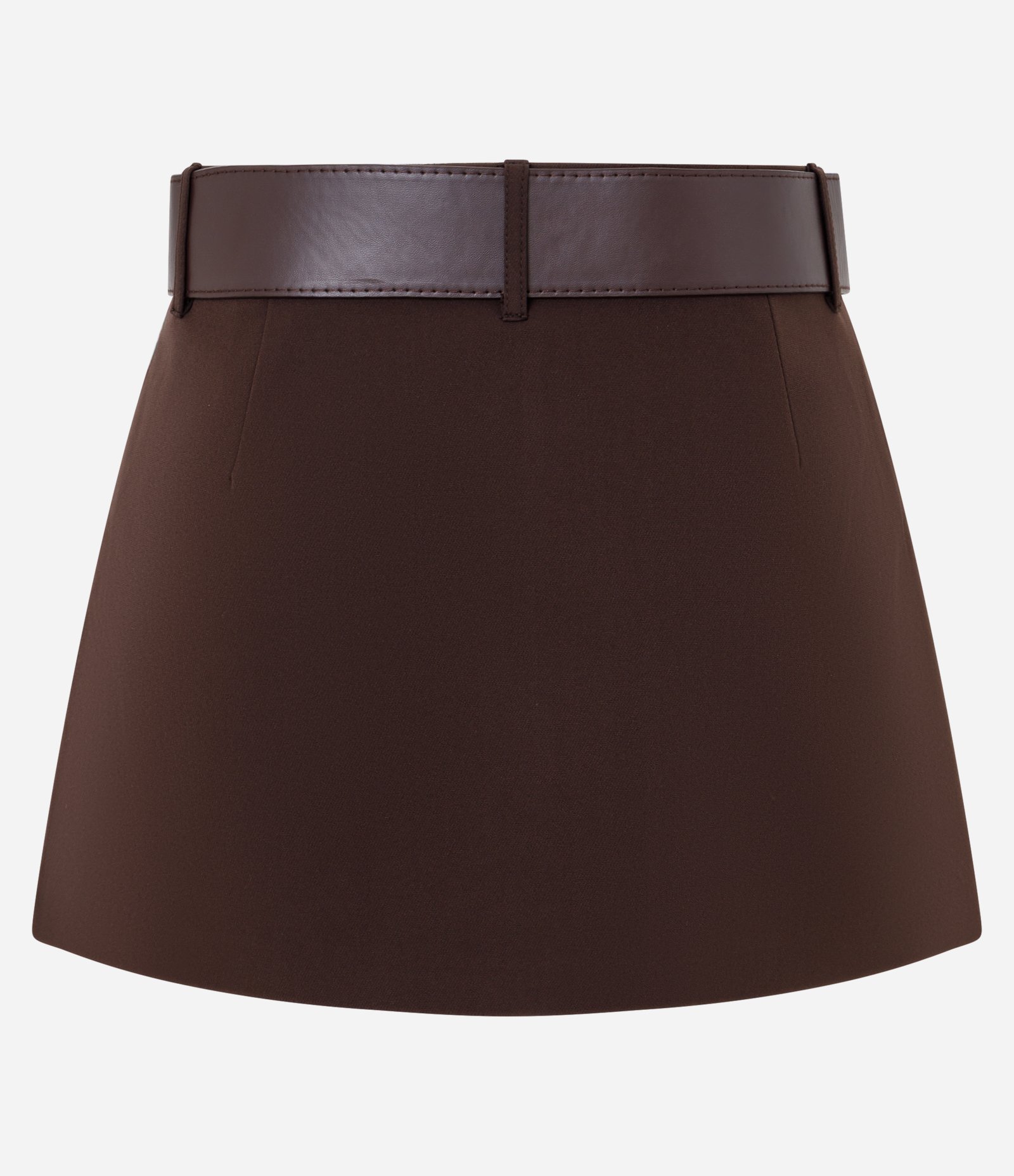 Short Saia Alfaiatado Marrom 2