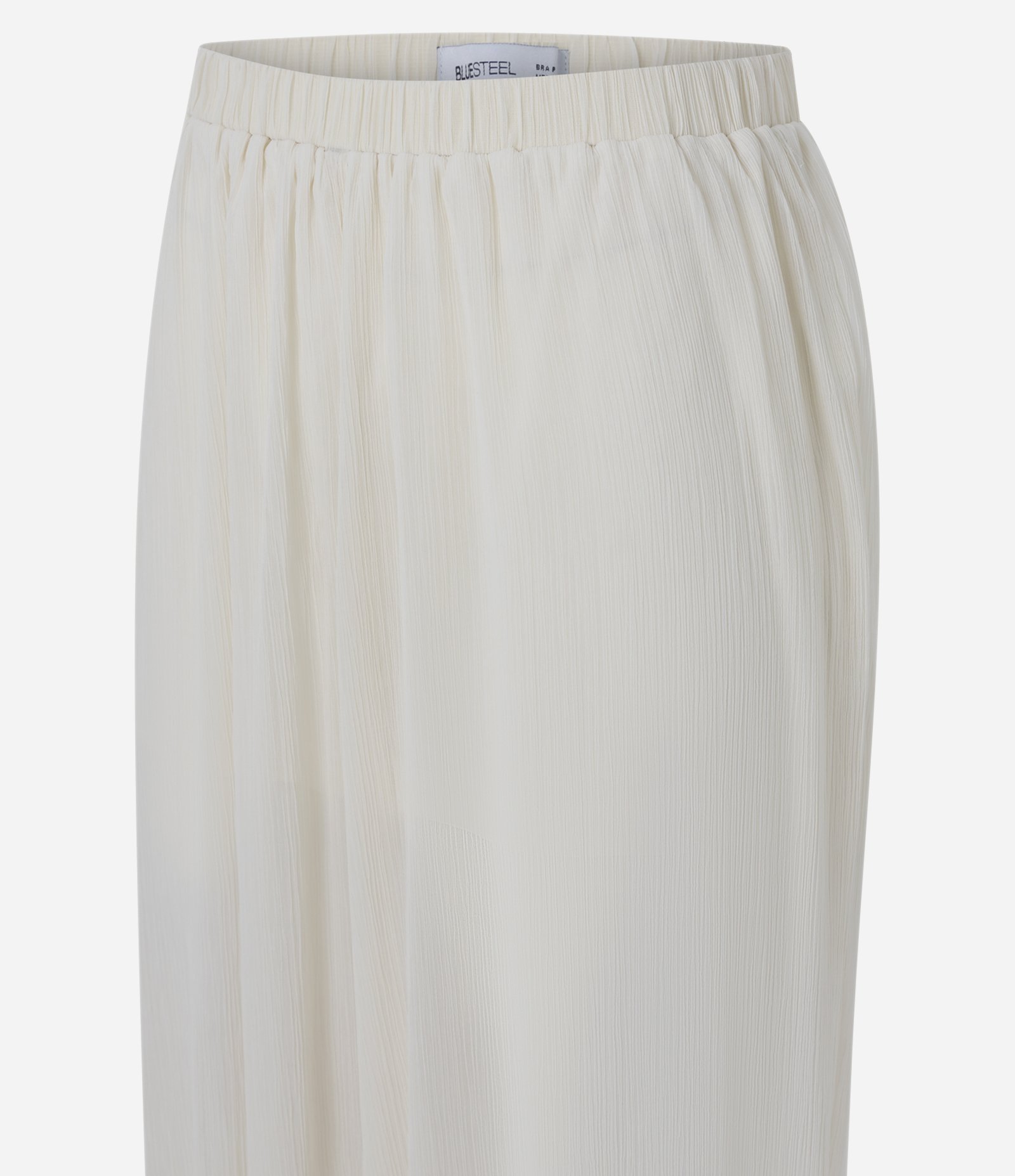 Calça Aladim em Chiffon Texturizado com Transparência Off White 6