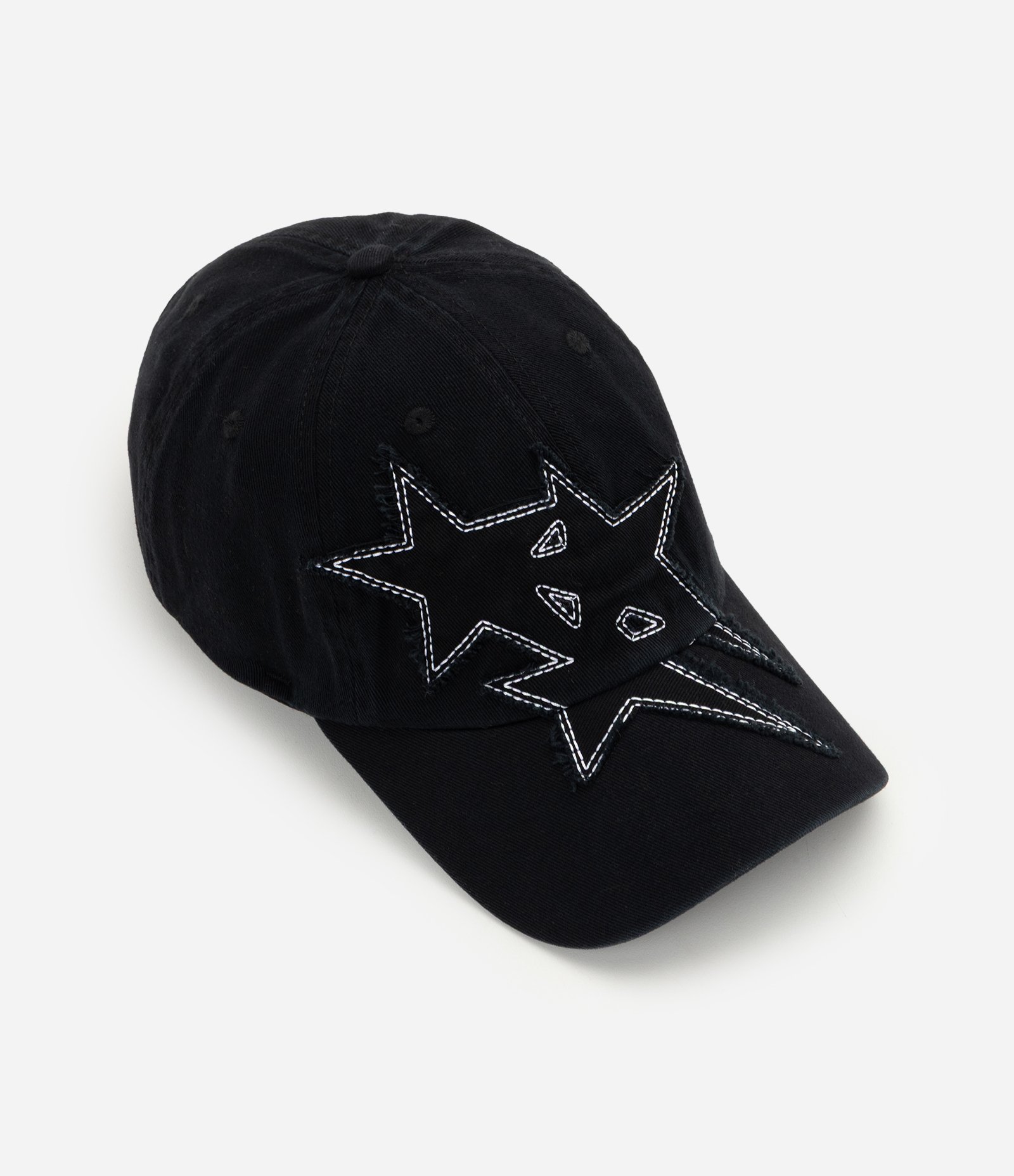 Boné Algodão Bordado de Estrelas Preto 2