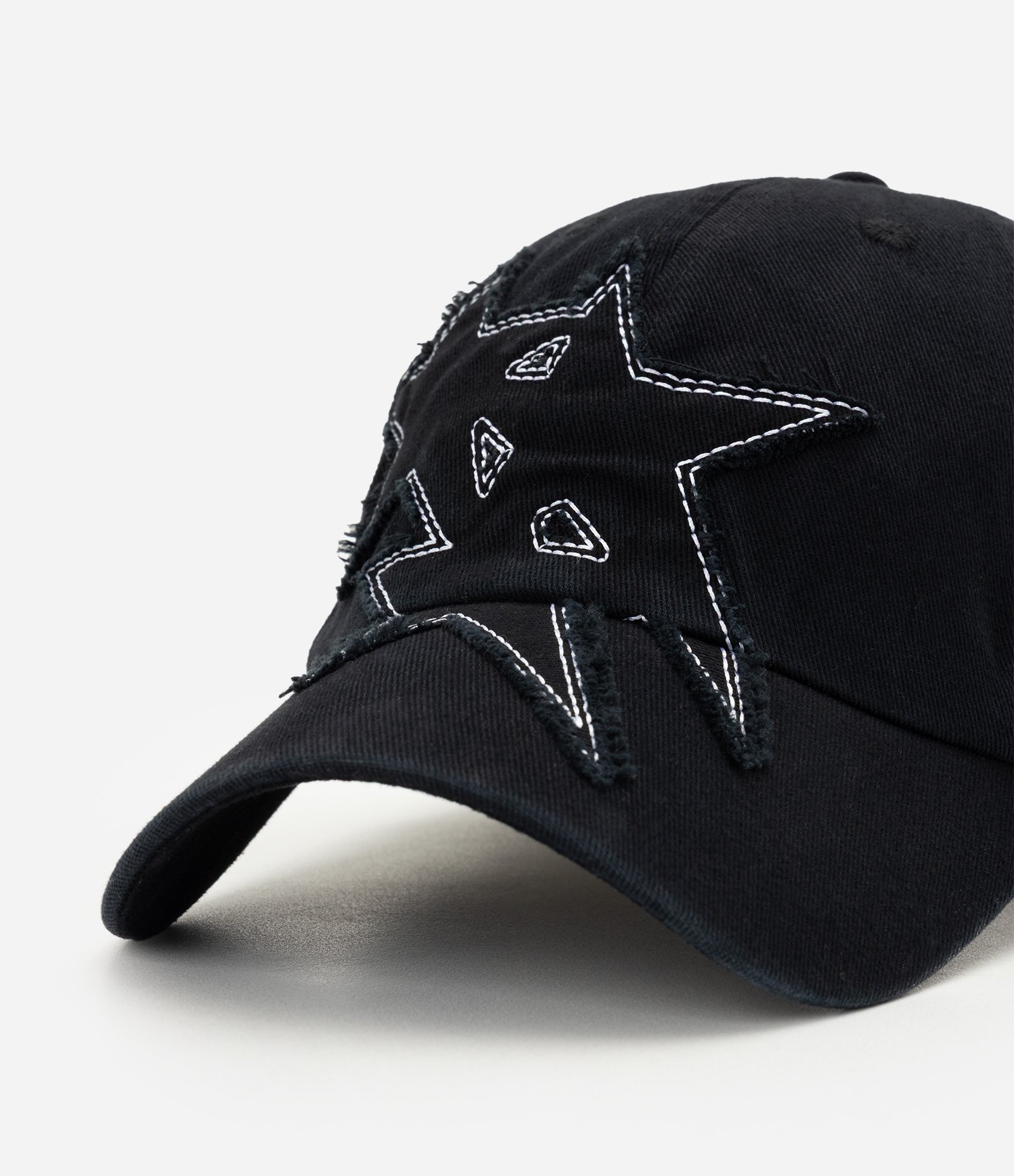 Boné Algodão Bordado de Estrelas Preto 5