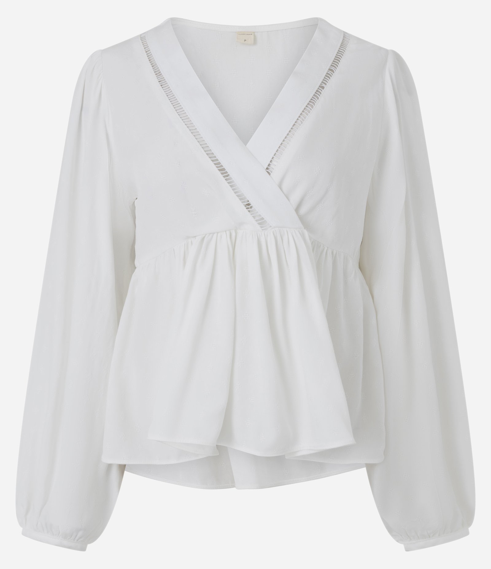Bata em Viscose com Decote Transpassado Branco 5