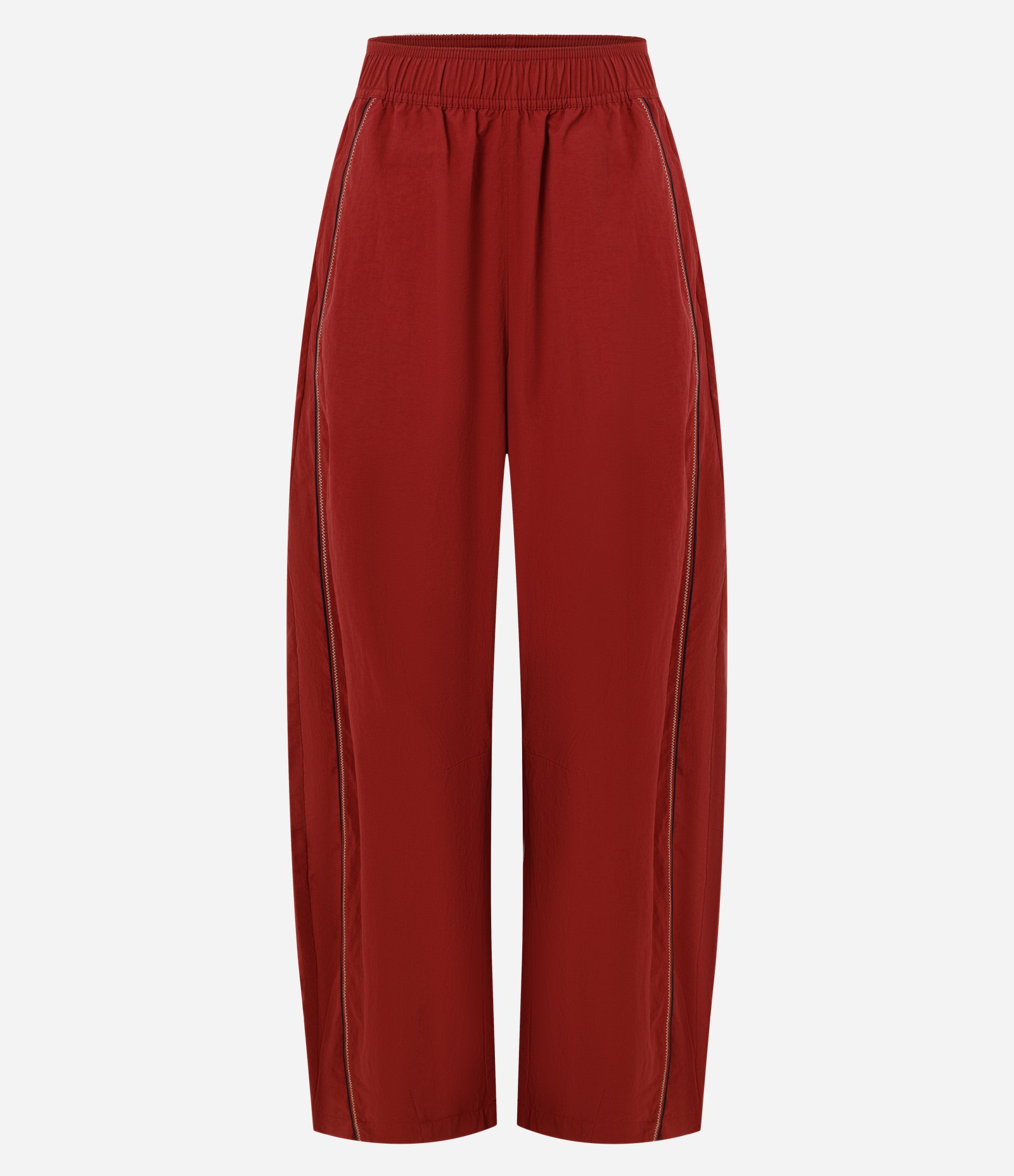 Calça Balloon Esportiva com Frisos em Contrastantes Vermelho 5