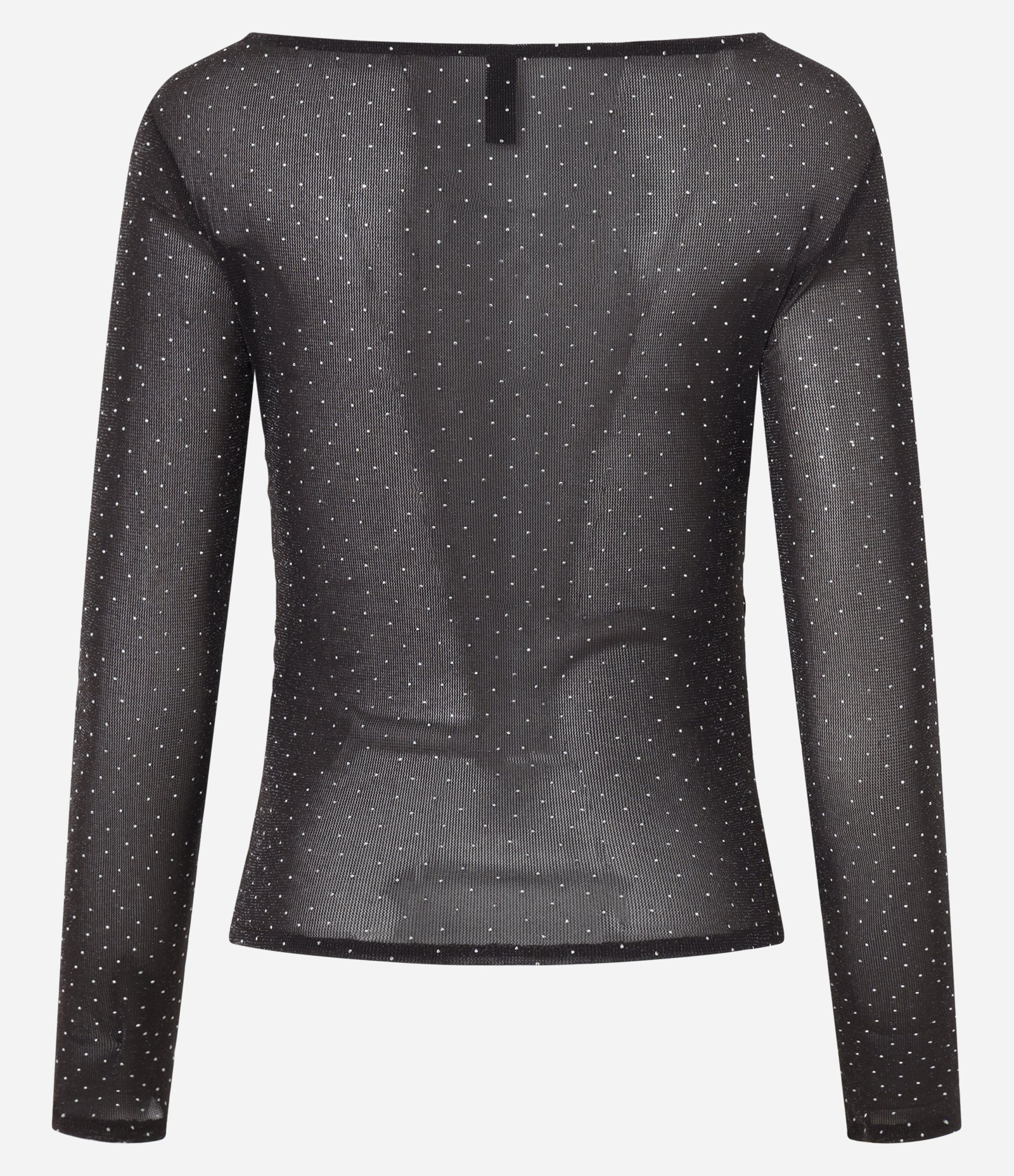 Blusa em Tule com Aplicação de Brilhos Marrom 7