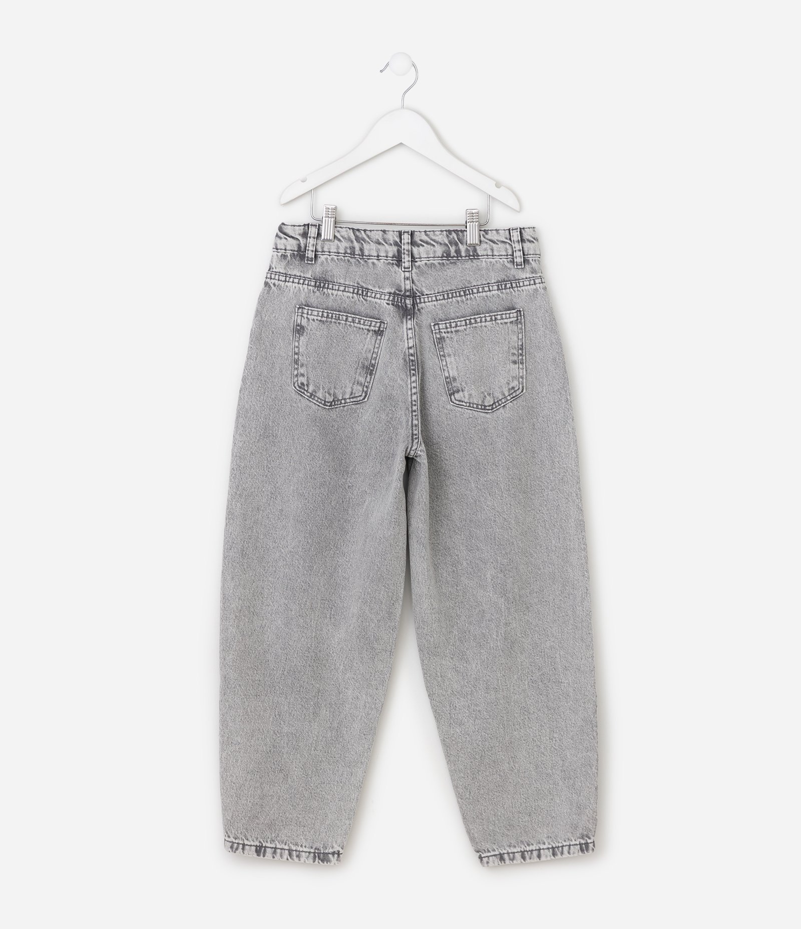 Calça Jeans Balloon Infantil - Tam 5 a 16 Anos Cinza 3