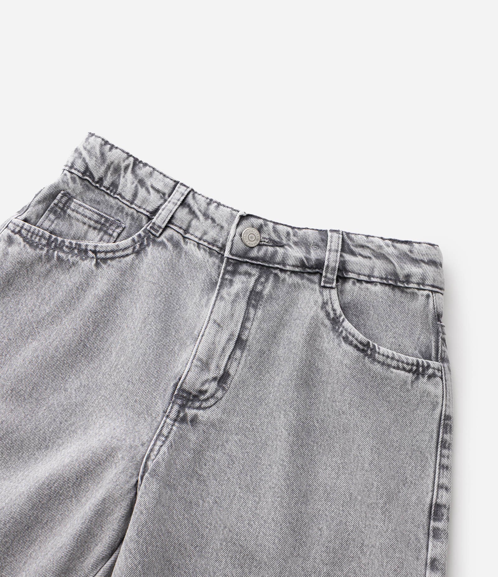 Calça Jeans Balloon Infantil - Tam 5 a 16 Anos Cinza 5